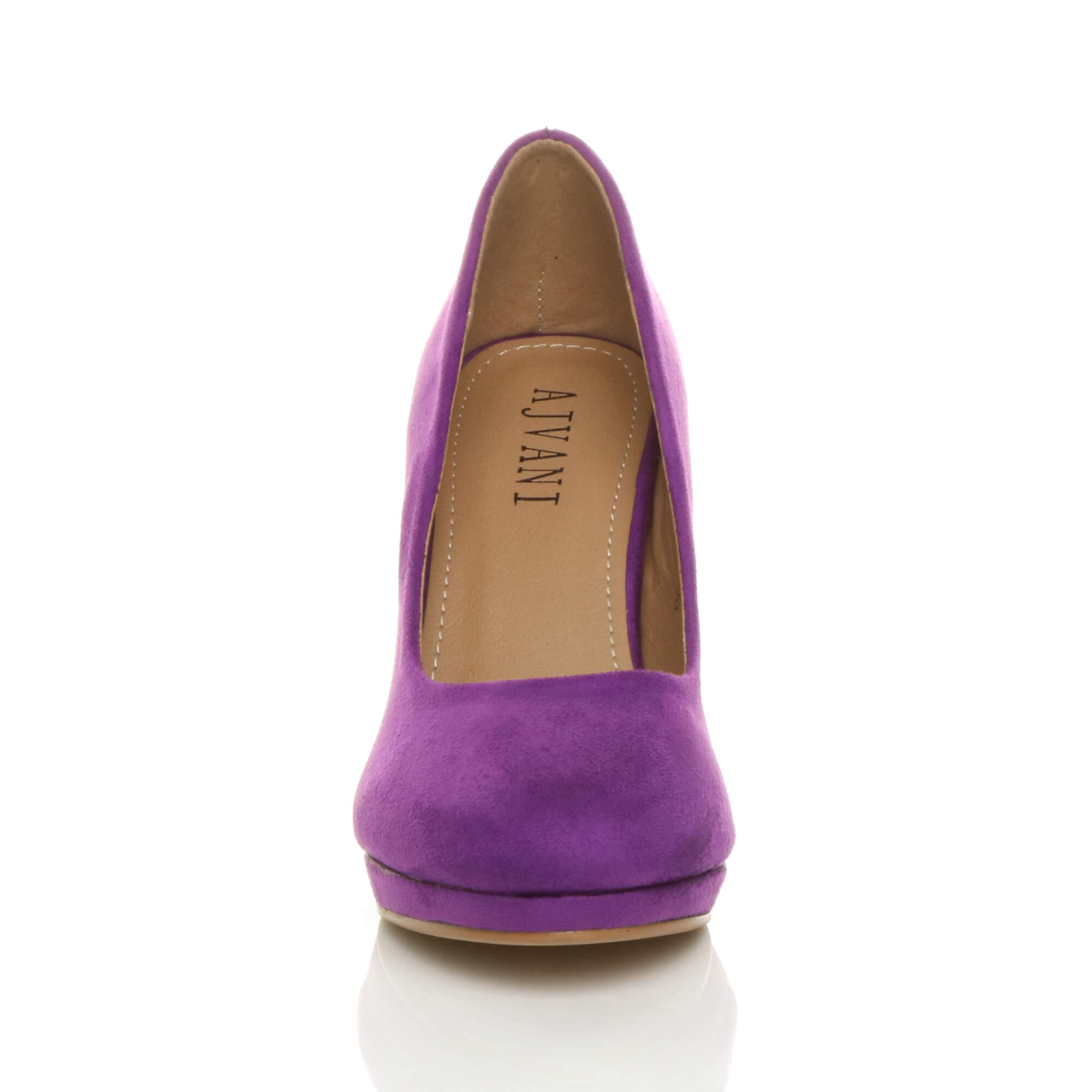Purple Mid High Heel Court Shoes, Image 6 of 6