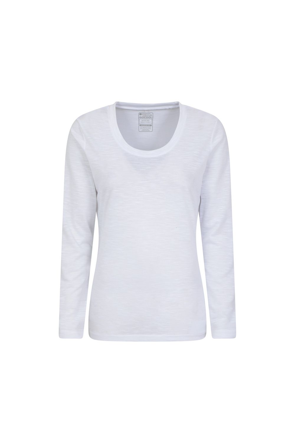White Agra Slub Long Sleeved Top, Image 1 of 4