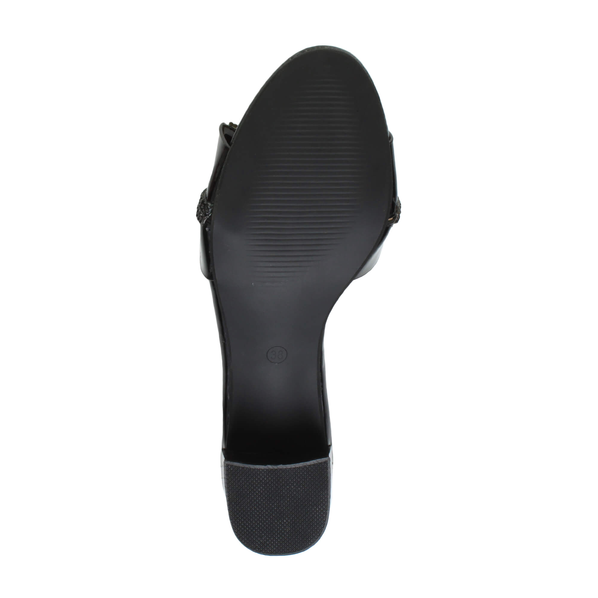 Mid Block Heel Diamante Bow Mules Sandals, Image 8 of 8