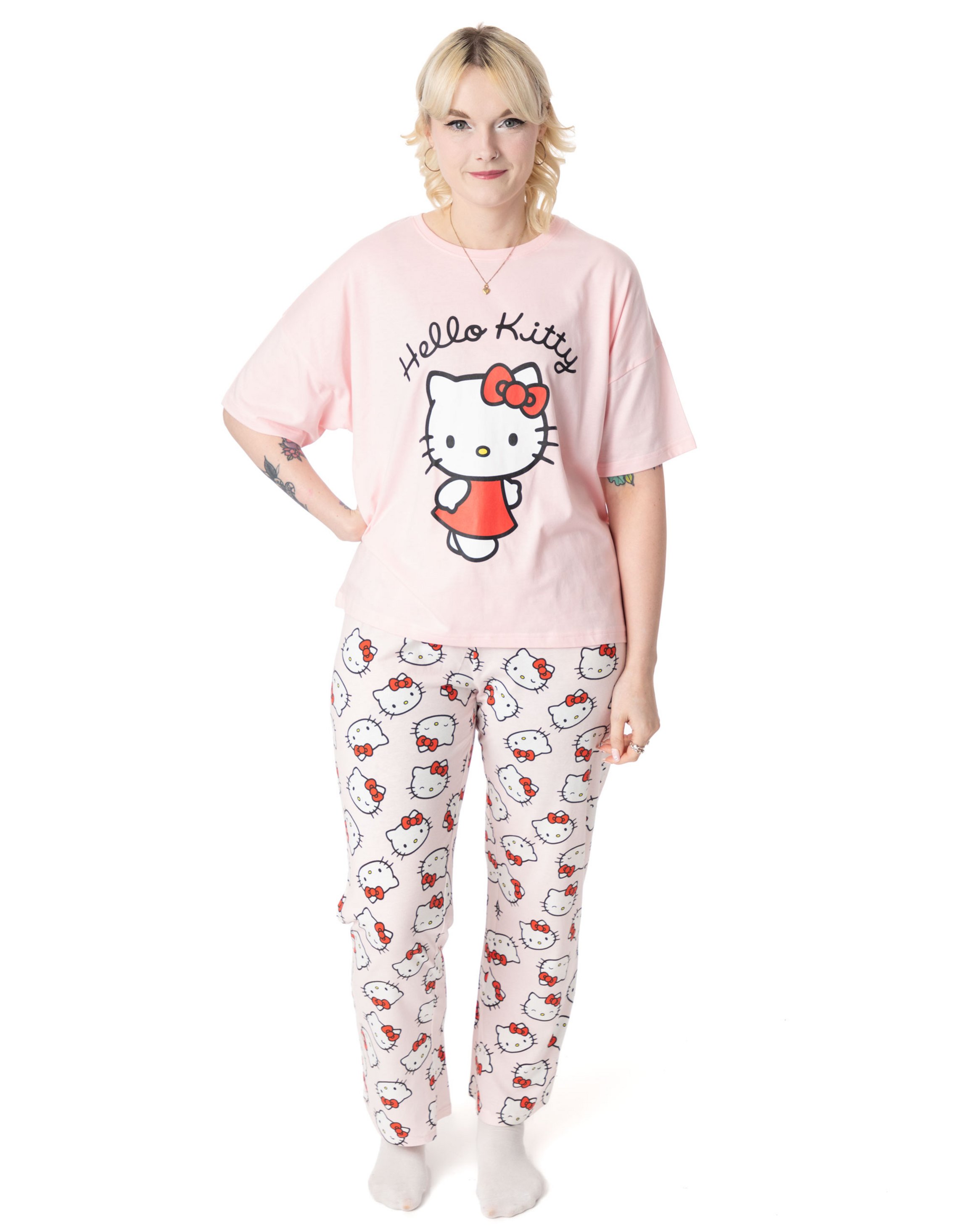 Pink Hello Kitty Pink Hello Kitty Character X-Large Pyjama Set, Image 1 of 6