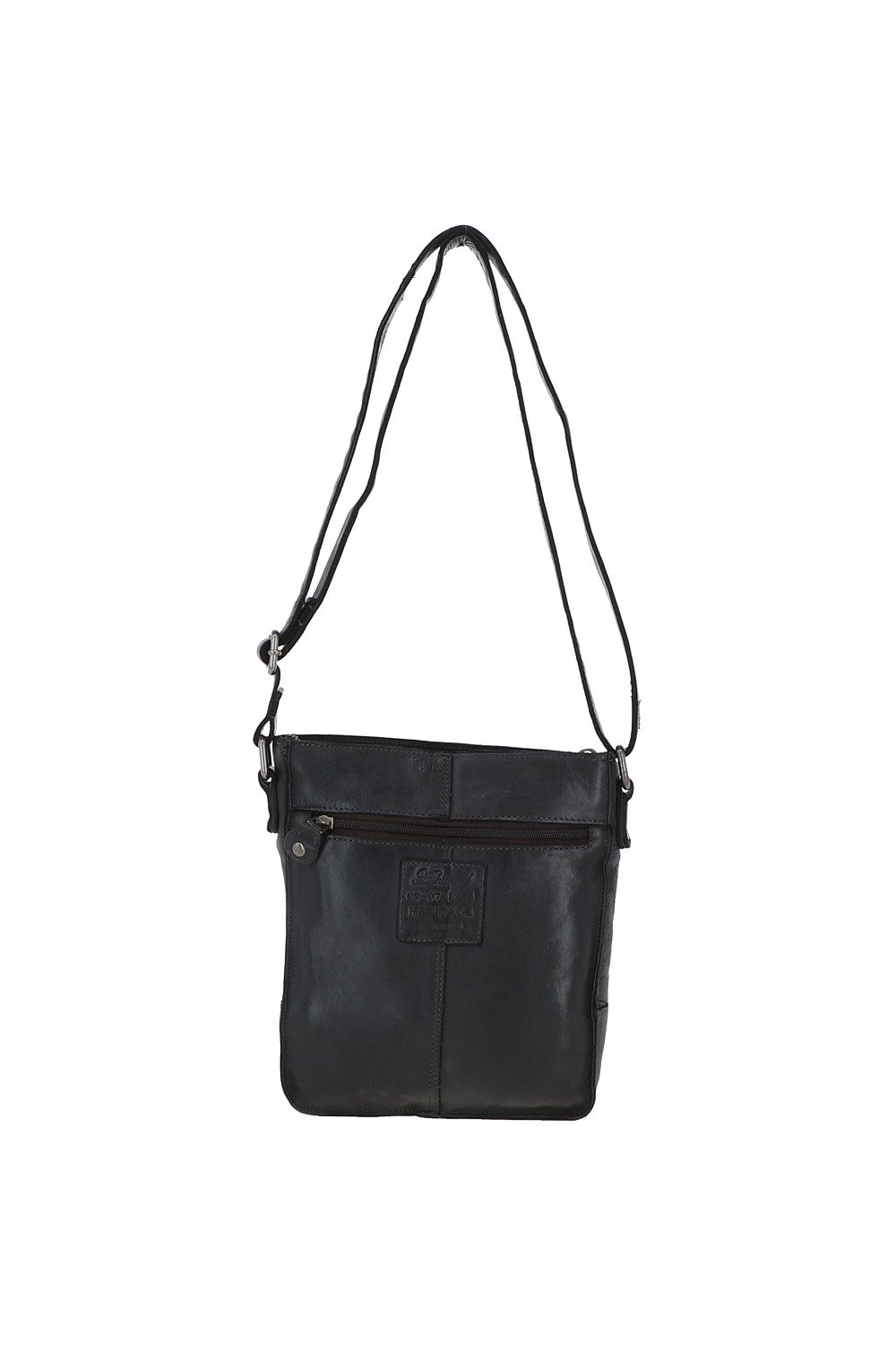 Dark Grey 'Tramonto' Vintage Woven Leather Crossbody Bag, Image 4 of 4