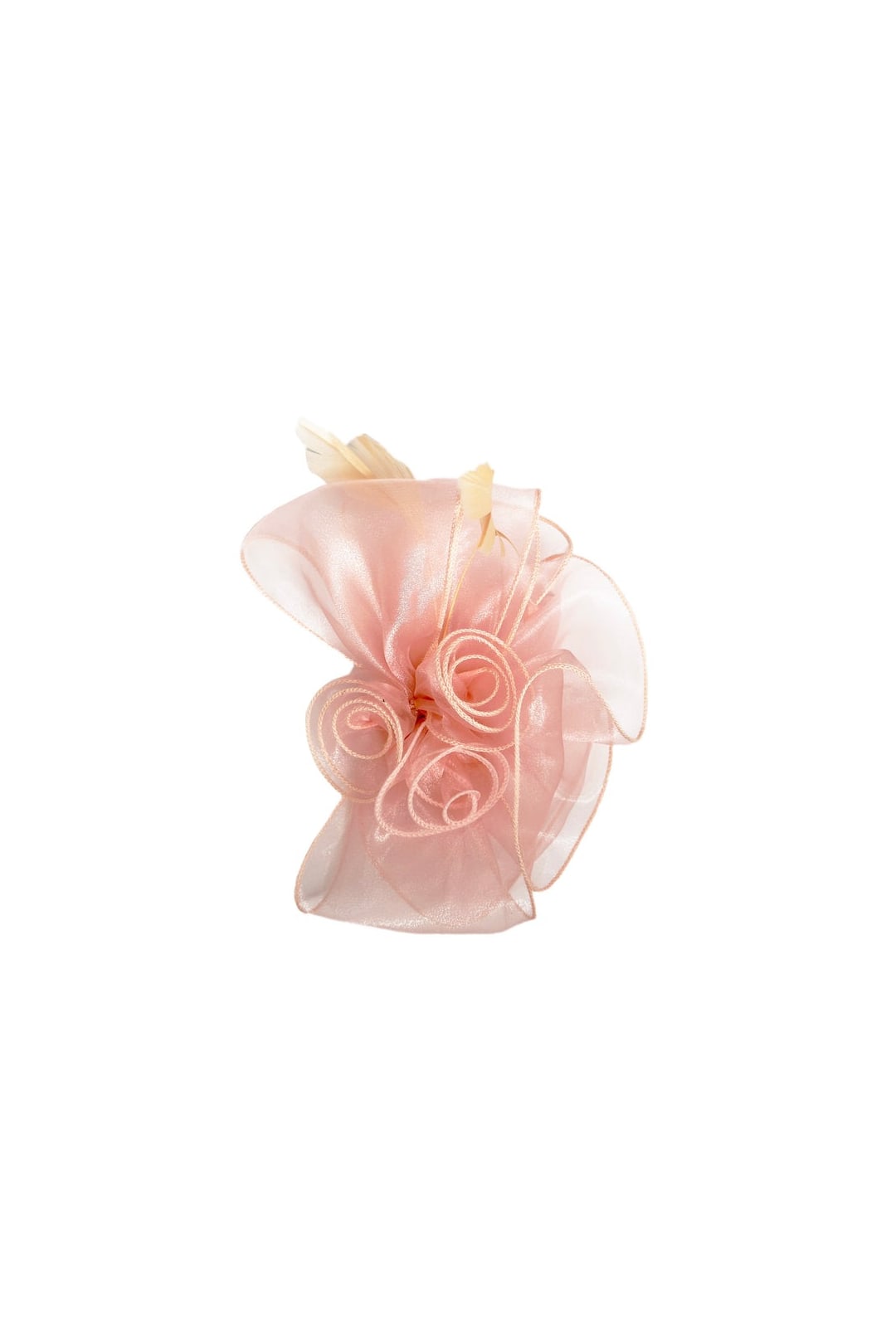 Rose Bouquet with Big Bow & Feather Fascinator, Image 2 of 2