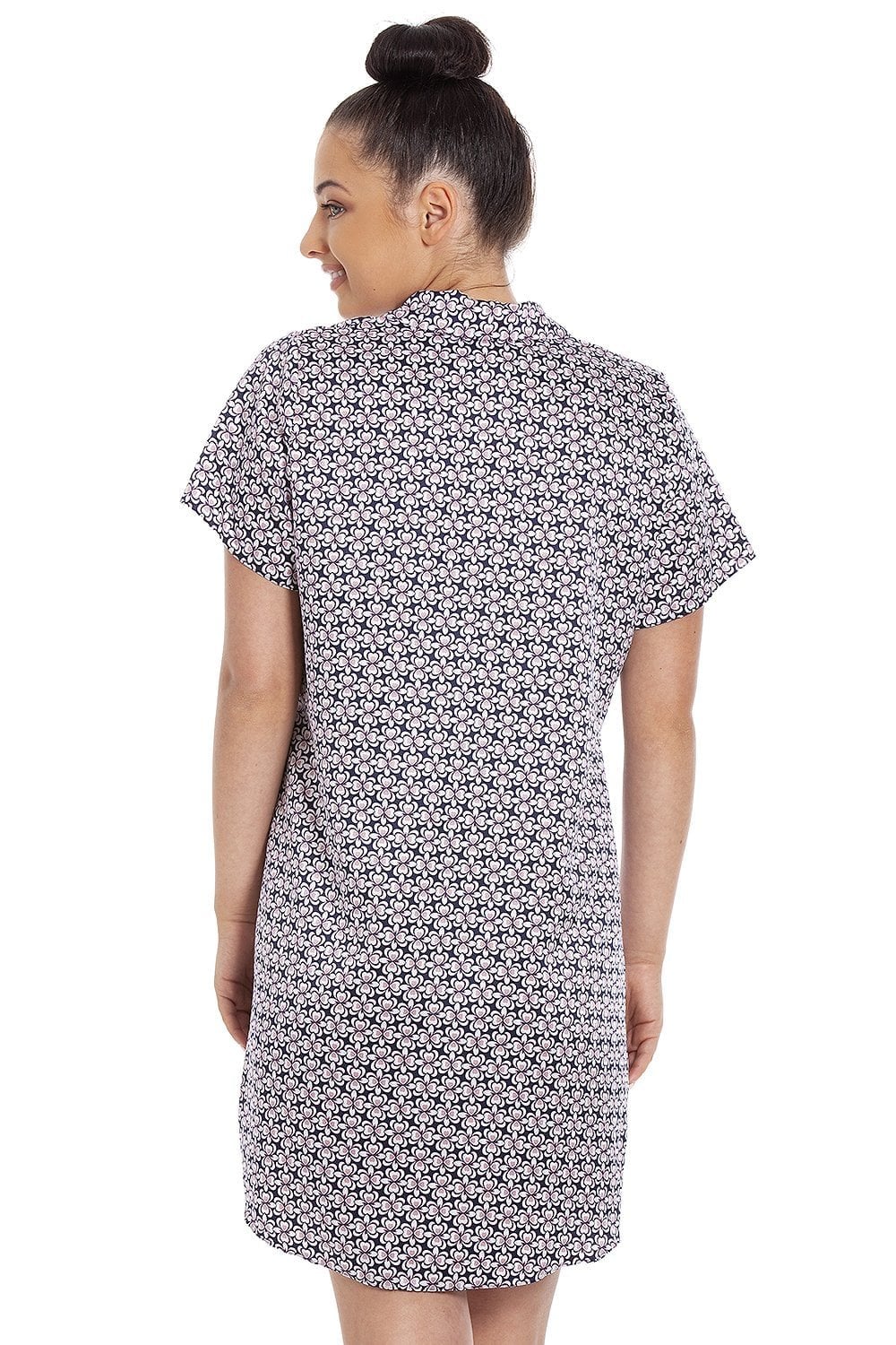 Navy Satin Nightshirt, Image 3 of 5