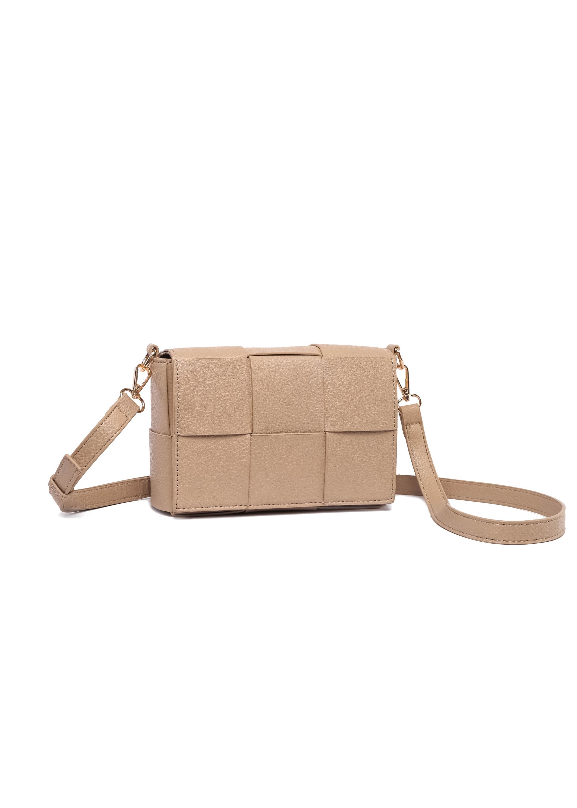 Taupe Raffaella Taupe Cross Body Weave Bag, Image 1 of 2