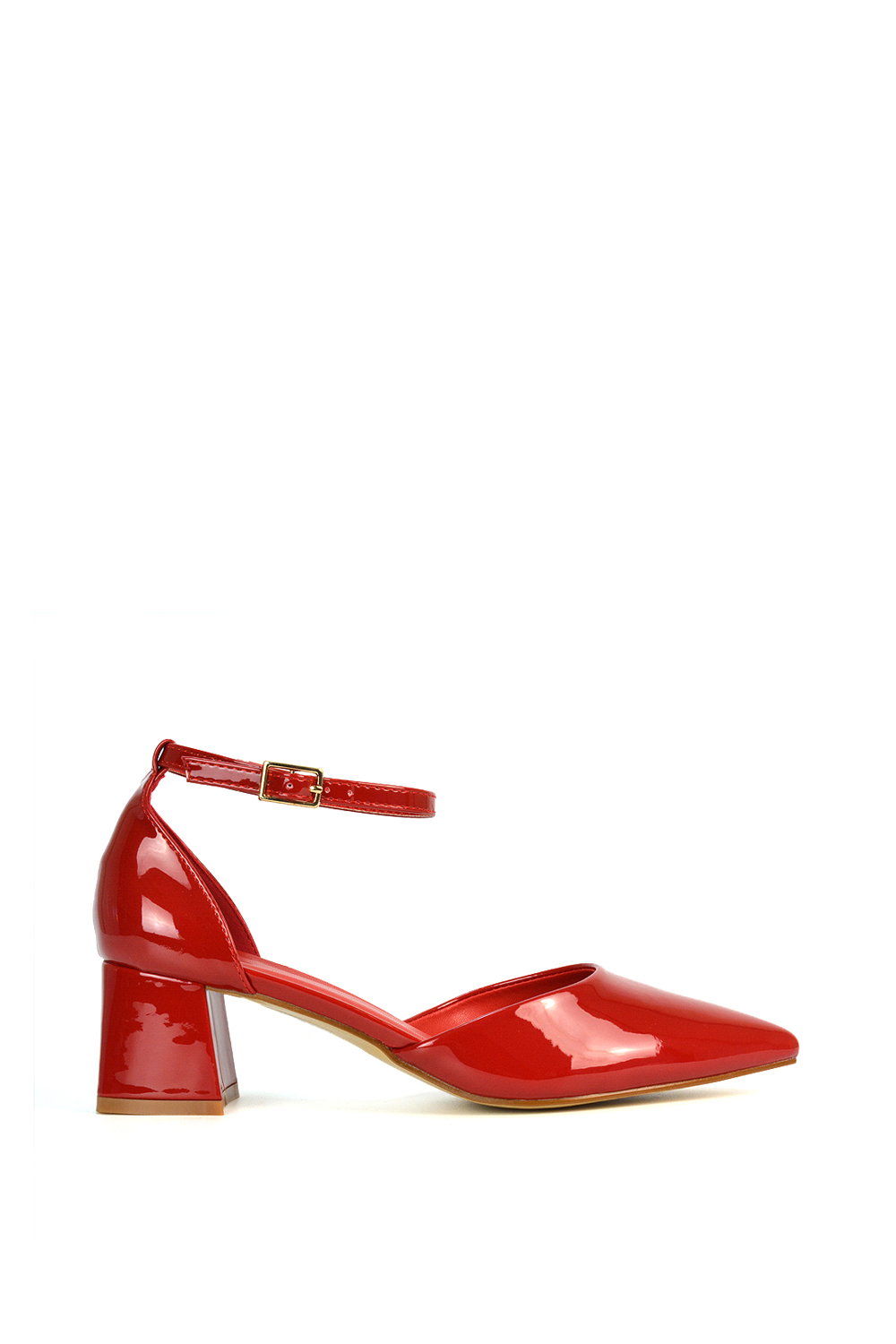 Black 'Evie' Low Block Heel Court Shoes With Pointed Toe