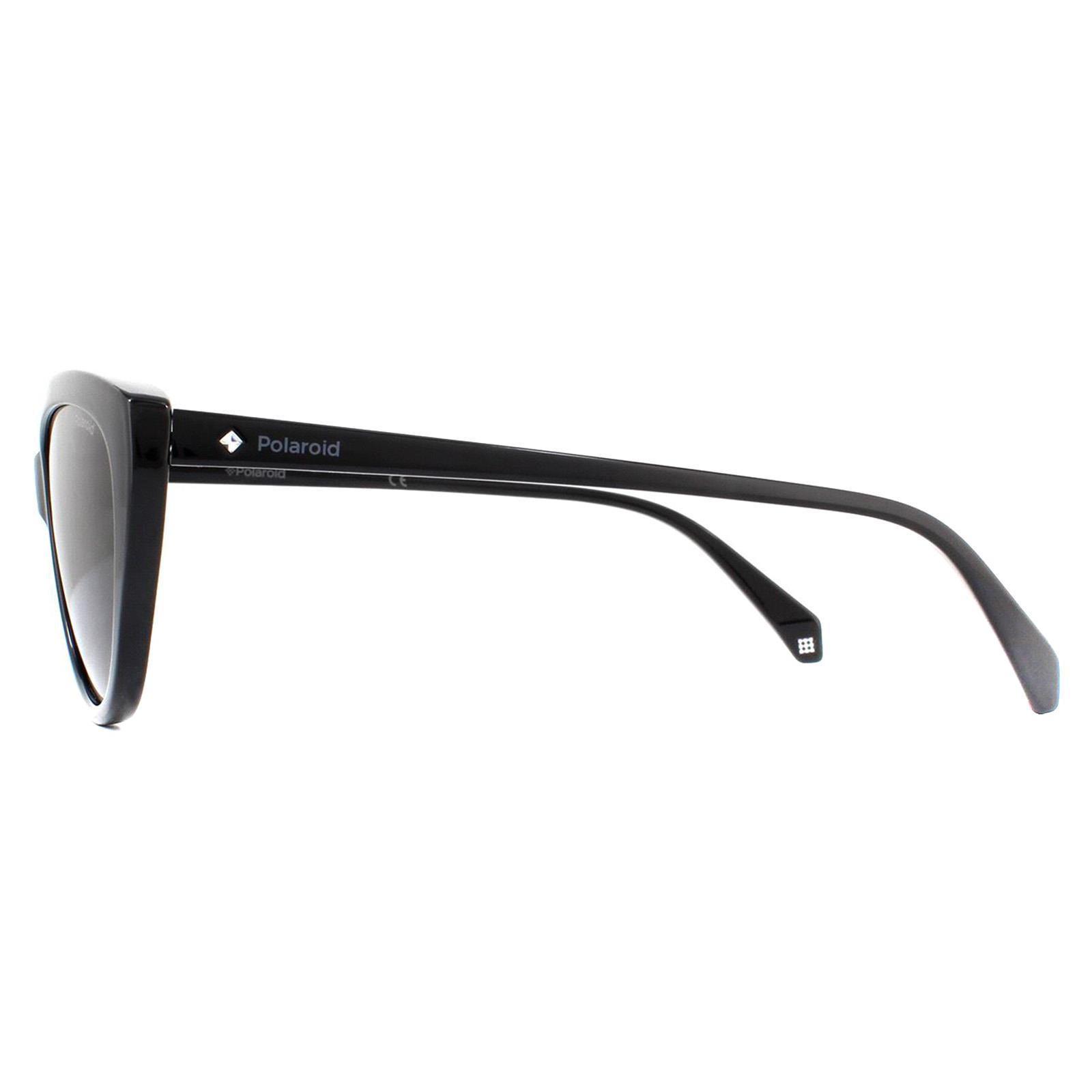 Black Cat Eye Black Grey Polarized Sunglasses, Image 3 of 4