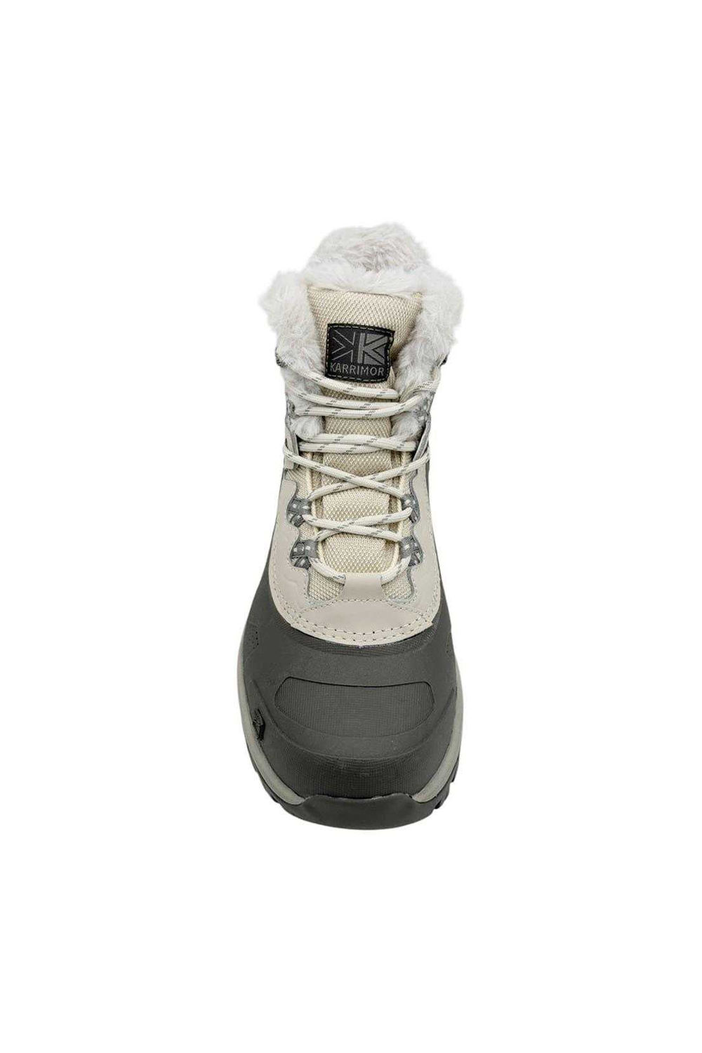 White Faux Fur Lined Contrast Stitch Snow Boots, Image 4 of 4