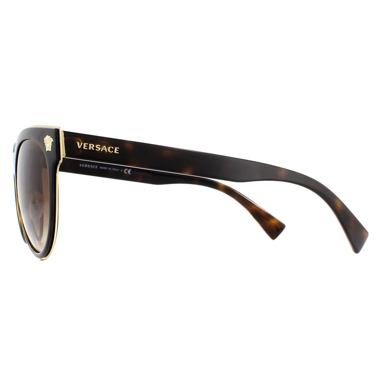 Brown Cat Eye Dark Havana Brown Gradient Sunglasses, Image 3 of 6