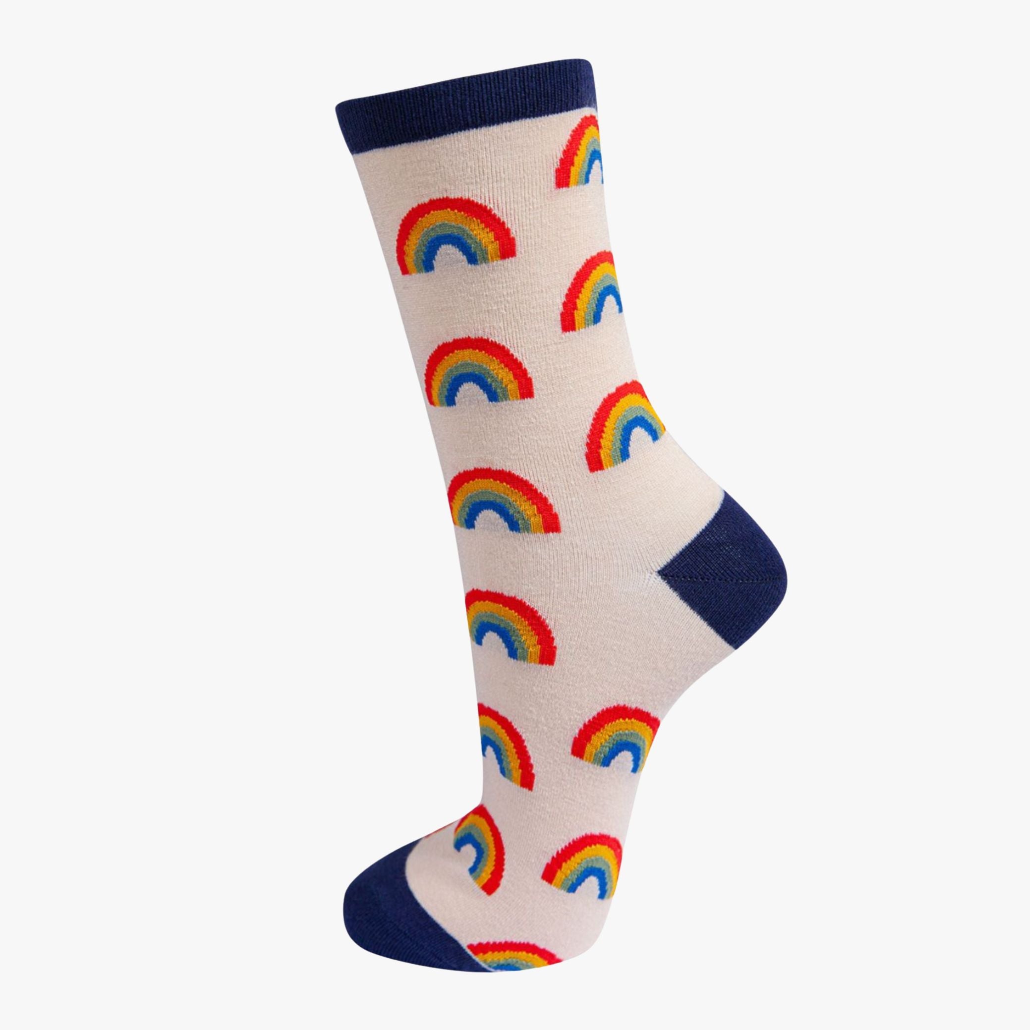 Multi Rainbow Stripes Bamboo Socks Gift Box Multicoloured, Image 2 of 4