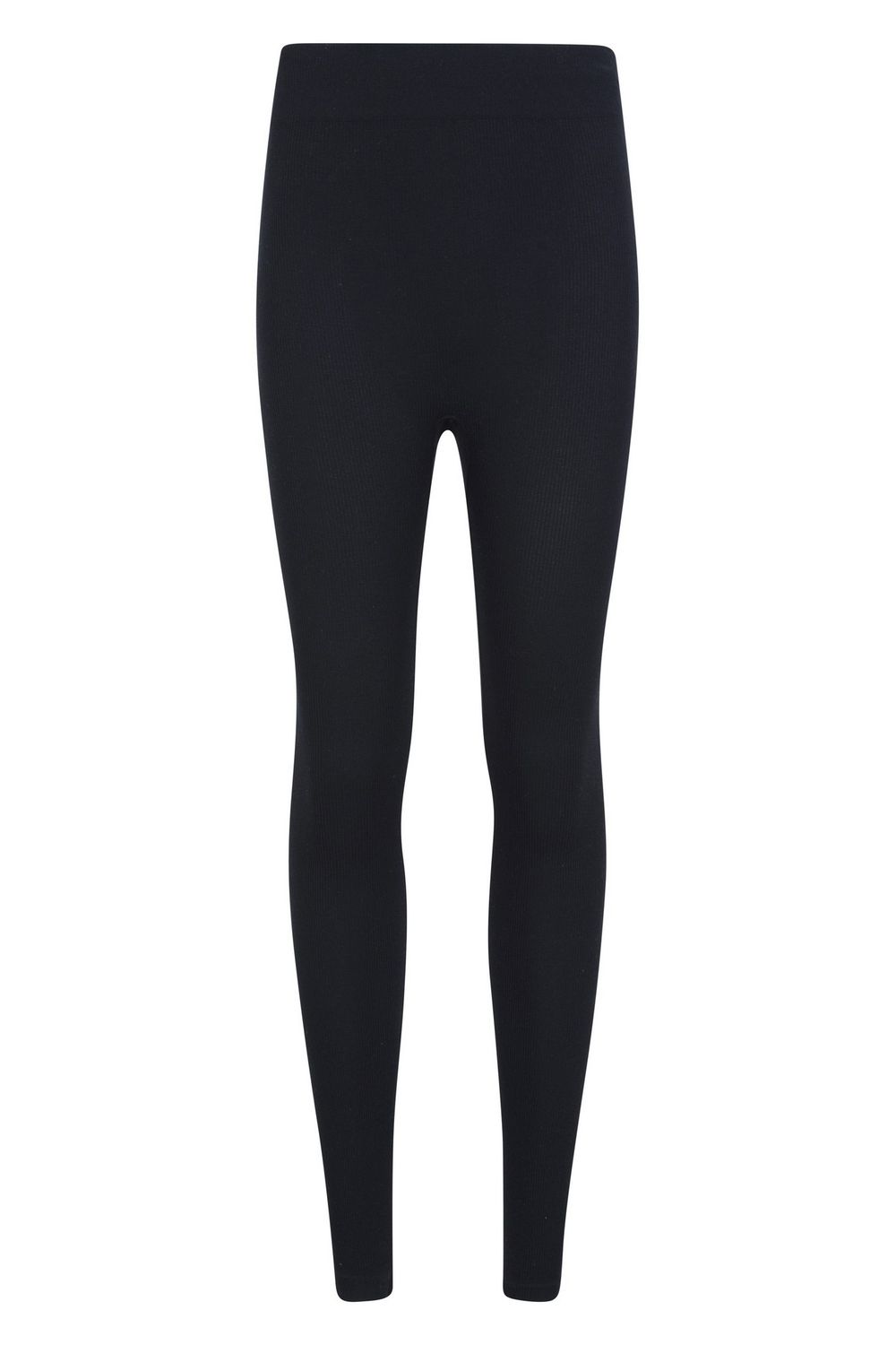 Black Carmel Ribbed Seamless Thermal Bottoms