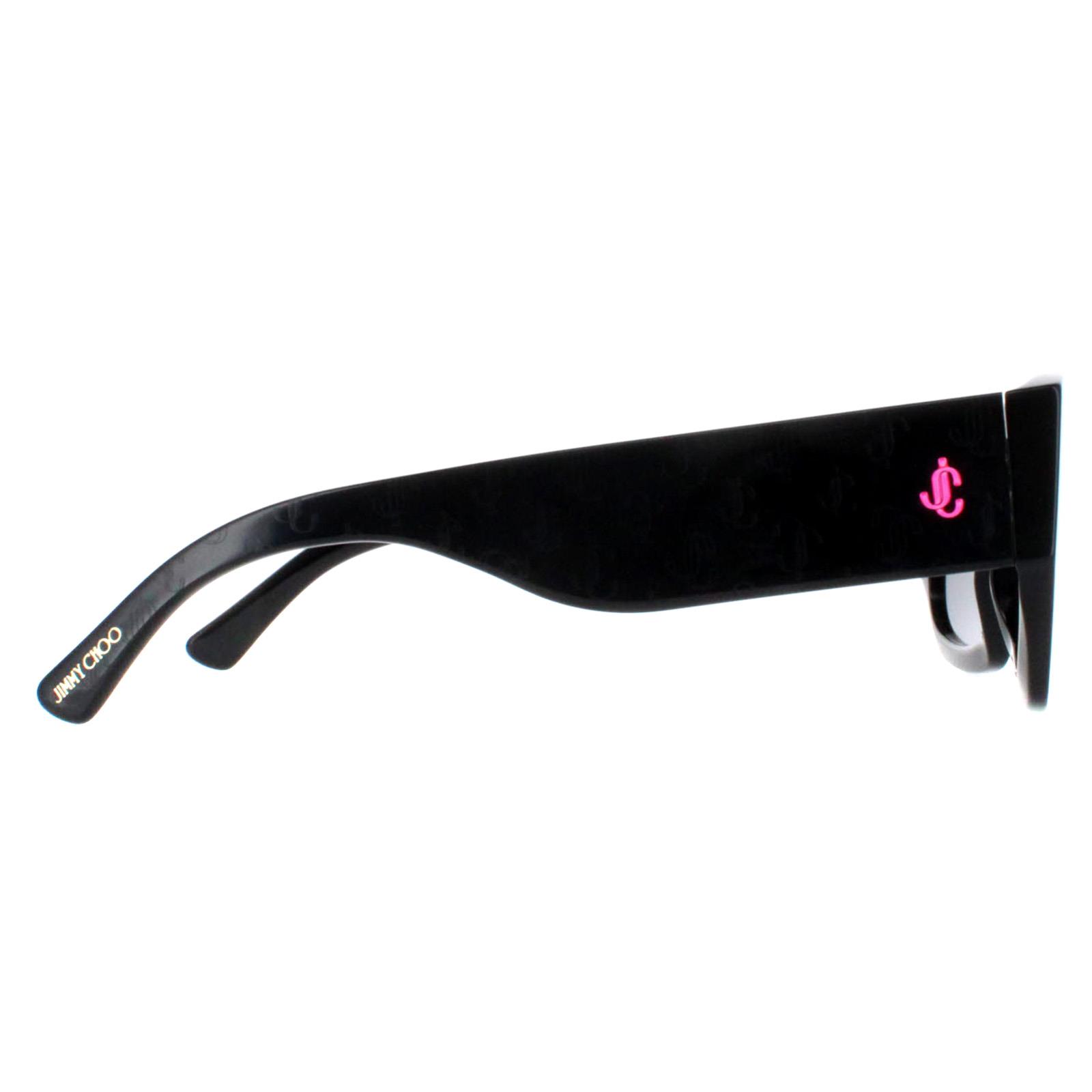 Black Jimmy Choo Black Rectangle Black with Black Pattern Temples Grey CAMI/S, Image 4 of 4