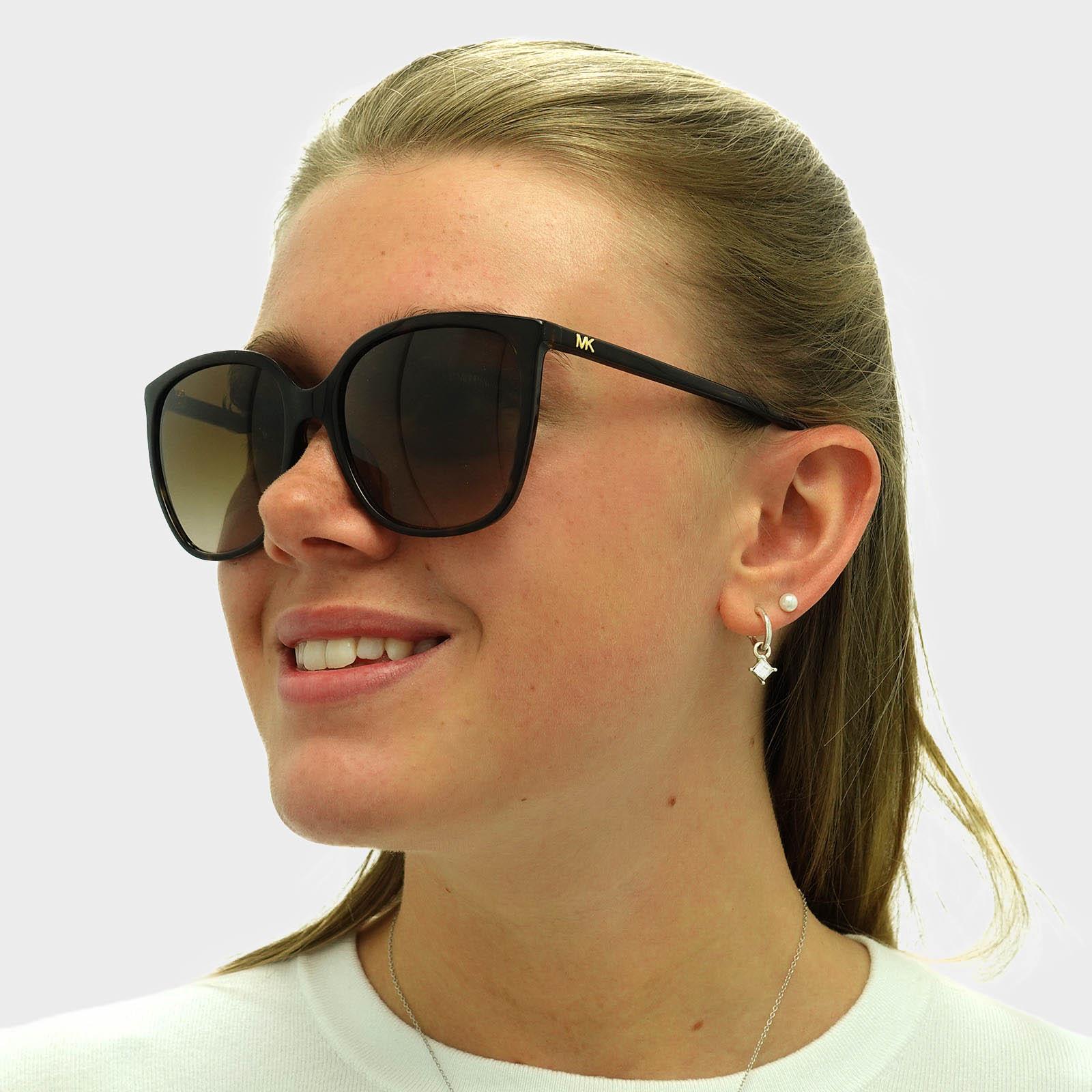 Brown Michael Kors Brown Square Dark Tortoise Brown Gradient Sunglasses, Image 6 of 6