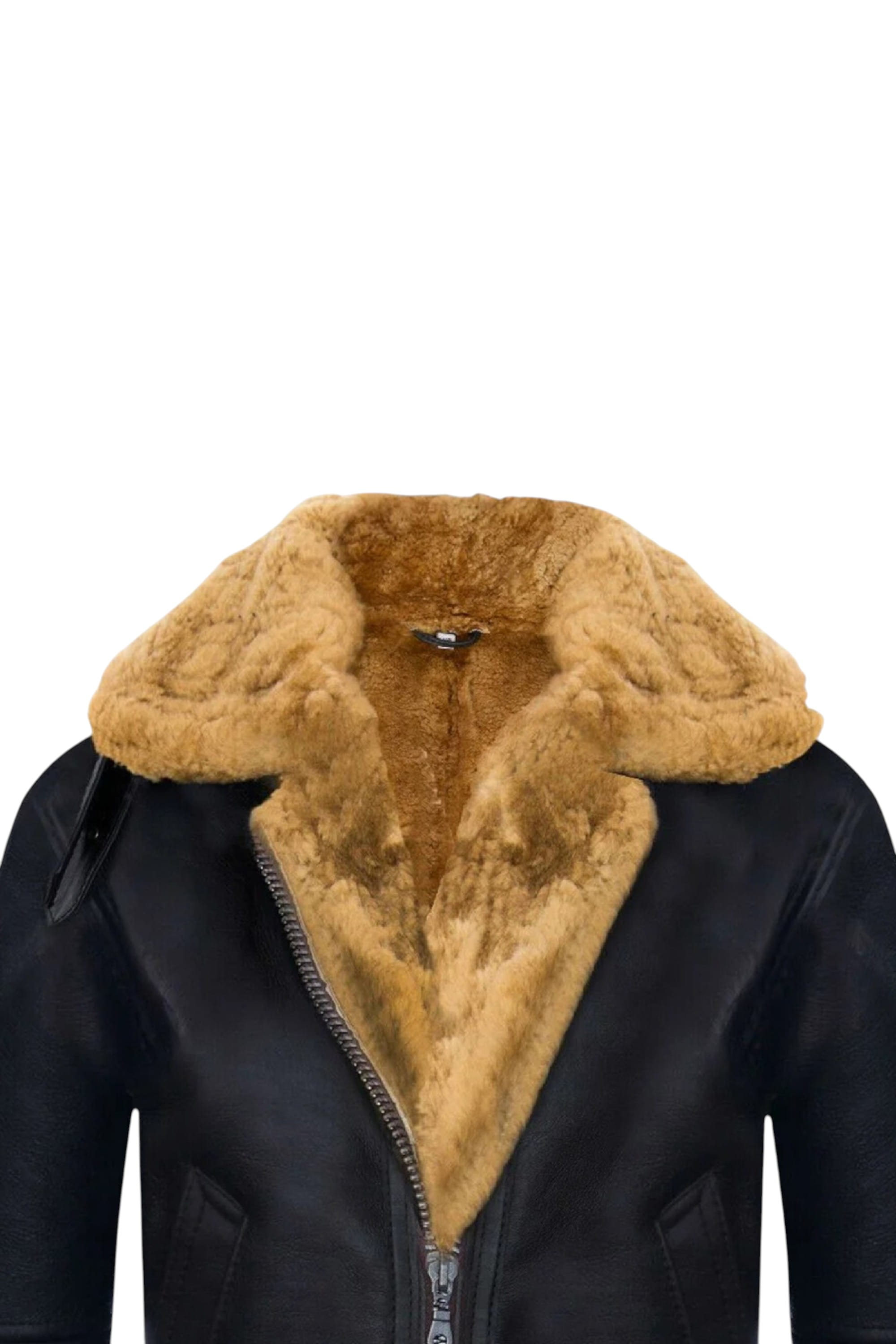 Brown Sheep Leather Hood Flying Bomber Jacket, Image 7 of 8