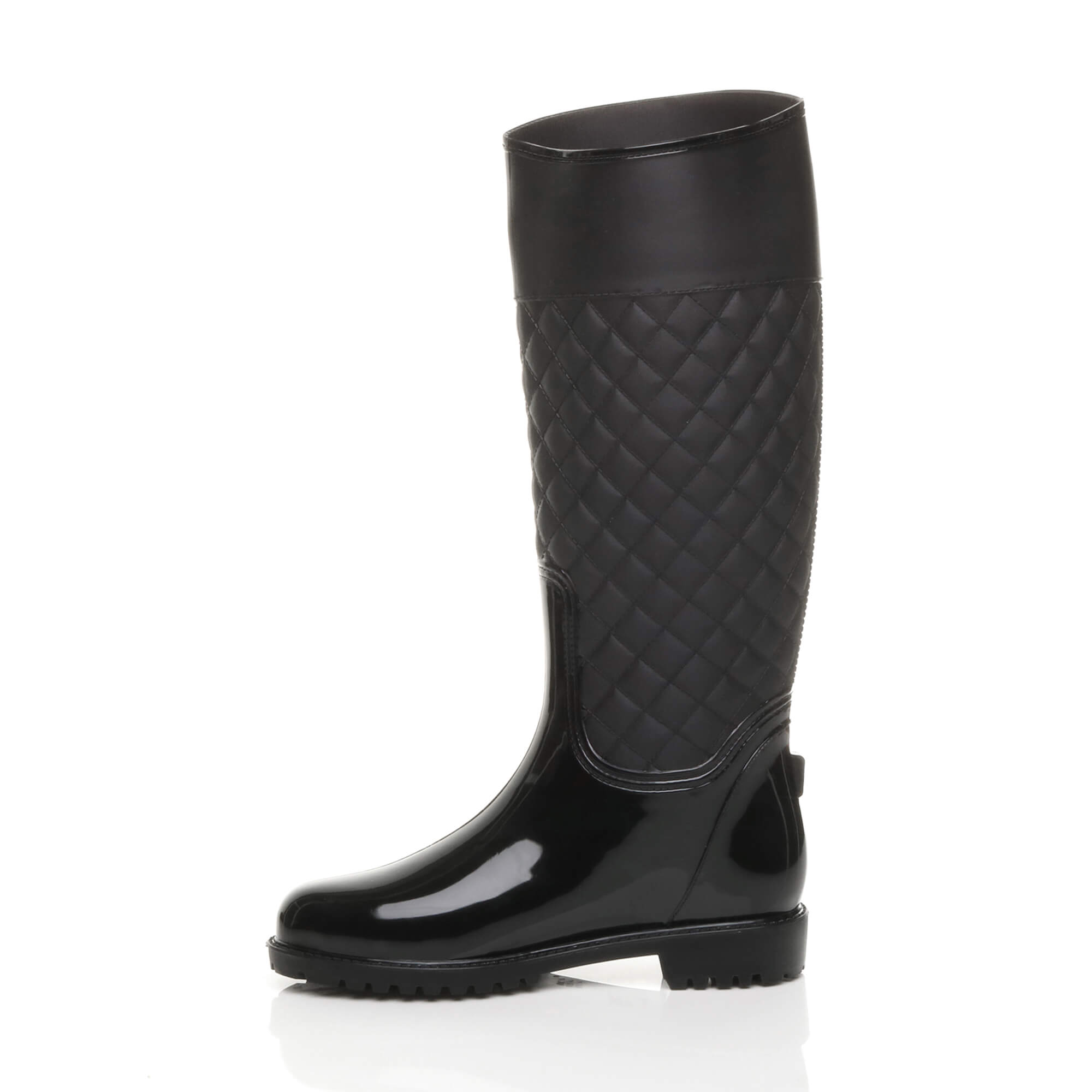 Black Festival Camping Waterproof Wellington Wellies, Image 3 of 6