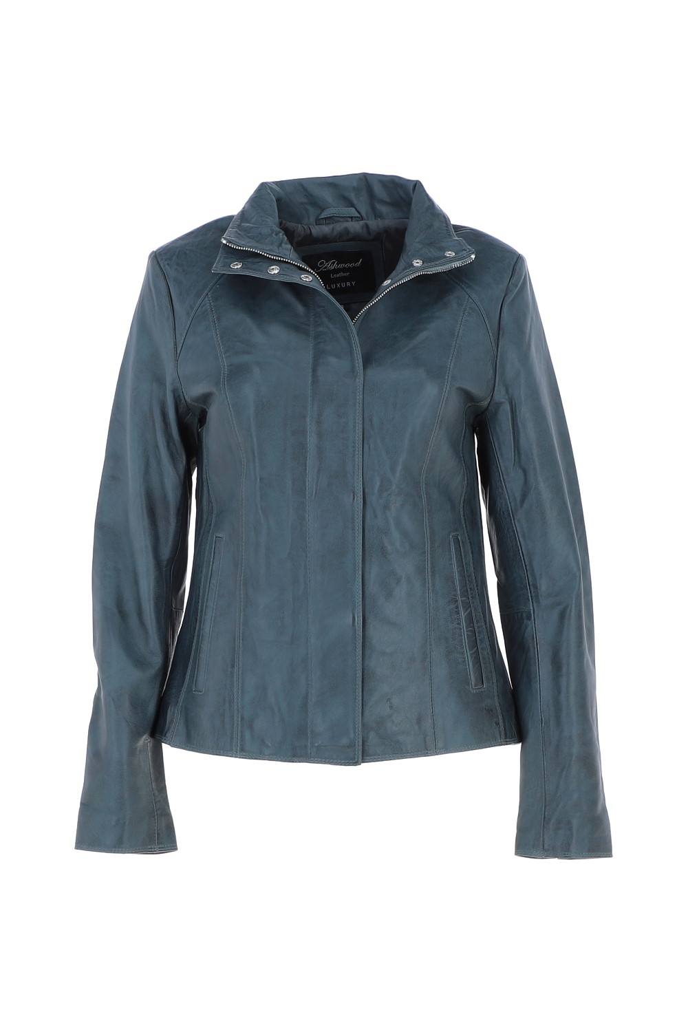 Grey Ashwood Leather Grey 'Juliet' Real Leather Jacket, Image 1 of 5