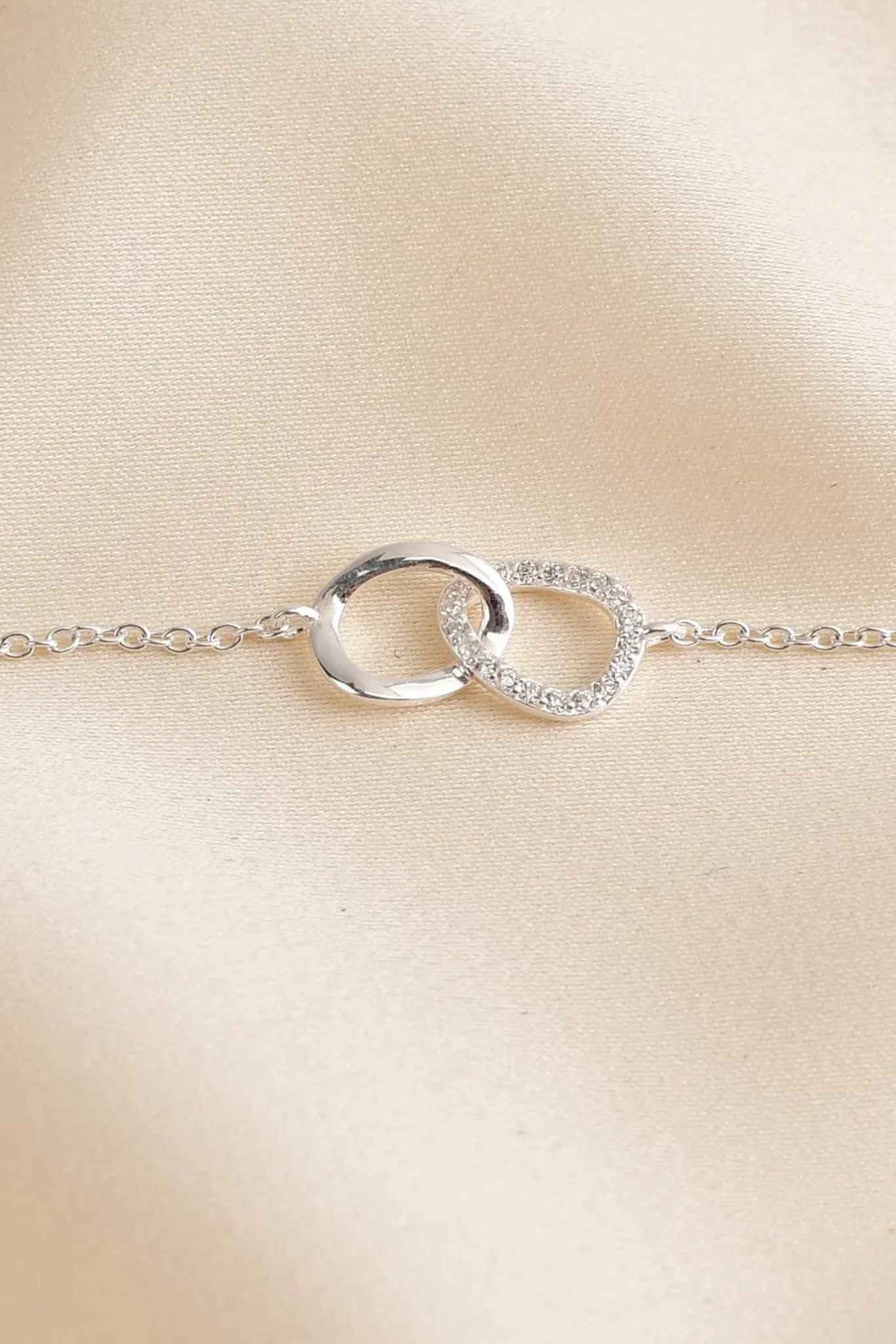 Silver Sterling Silver Dainty Infinity Bracelet, Image 3 of 3