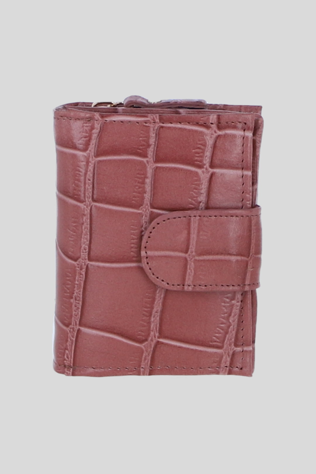Rose Real Leather RFID Protected Trifold Purse, Image 1 of 4