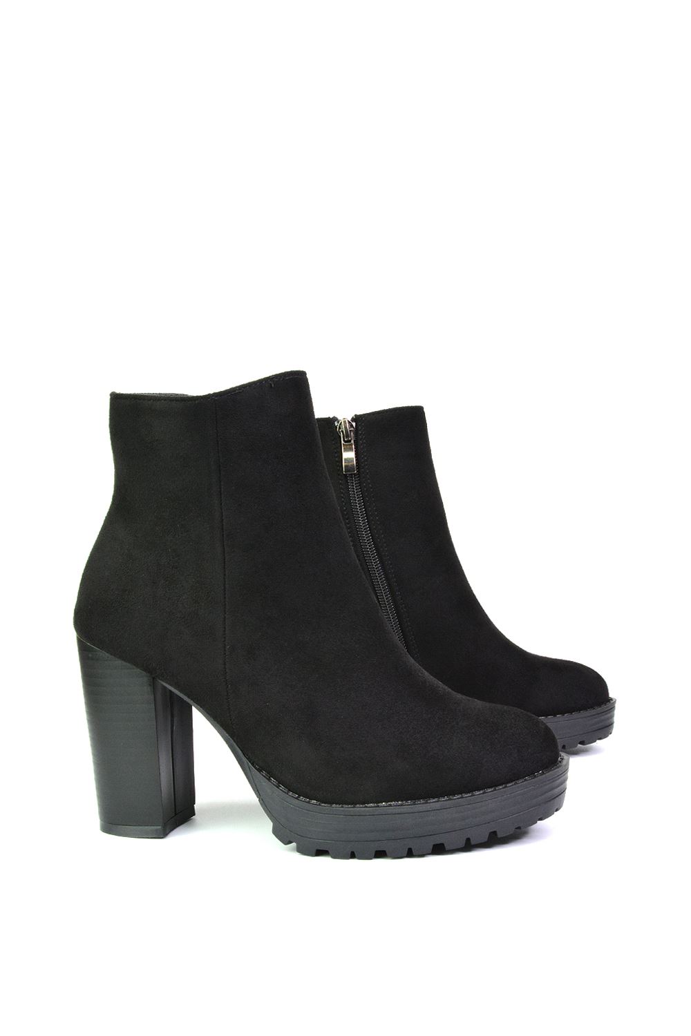 Black 'Cole' Ankle Boots With Platform Heel, Image 3 of 5