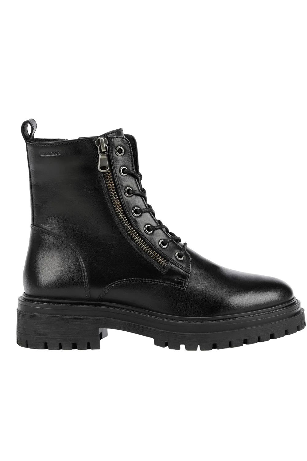 Black D Iridea F Leather Ankle Boots, Image 3 of 5