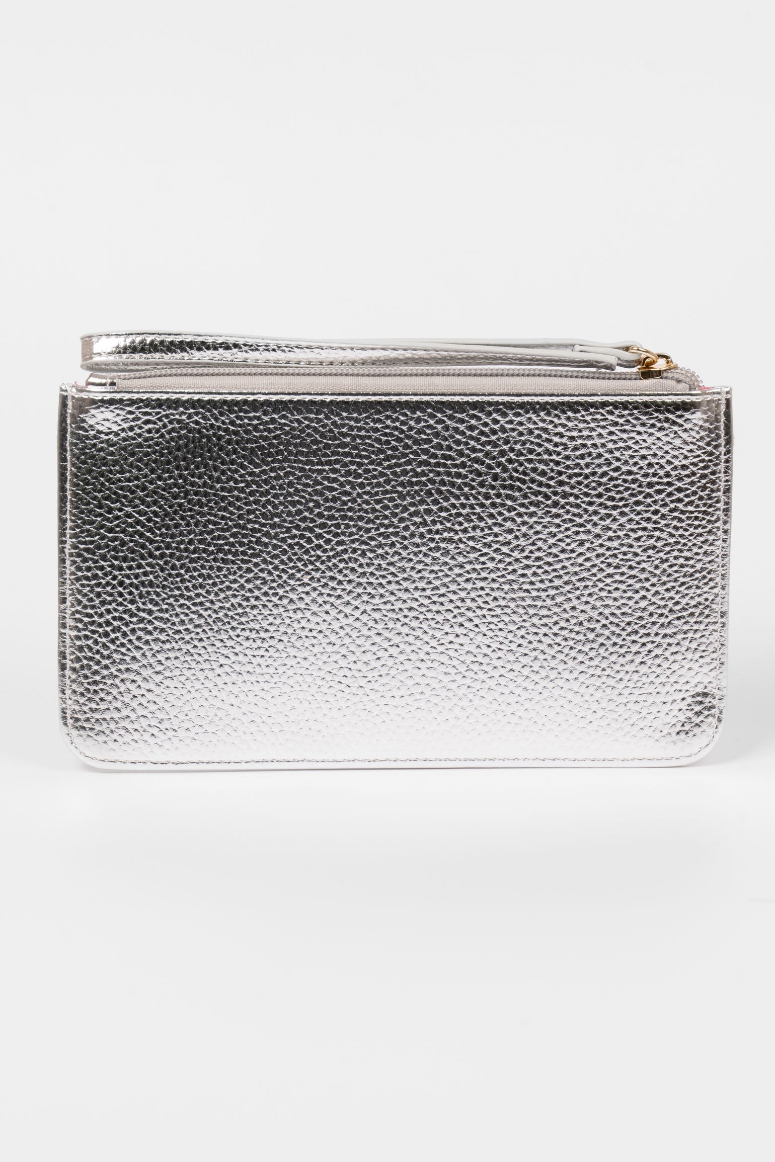 Silver Metallic Passport Holder Clutch Wallet, Image 2 of 2