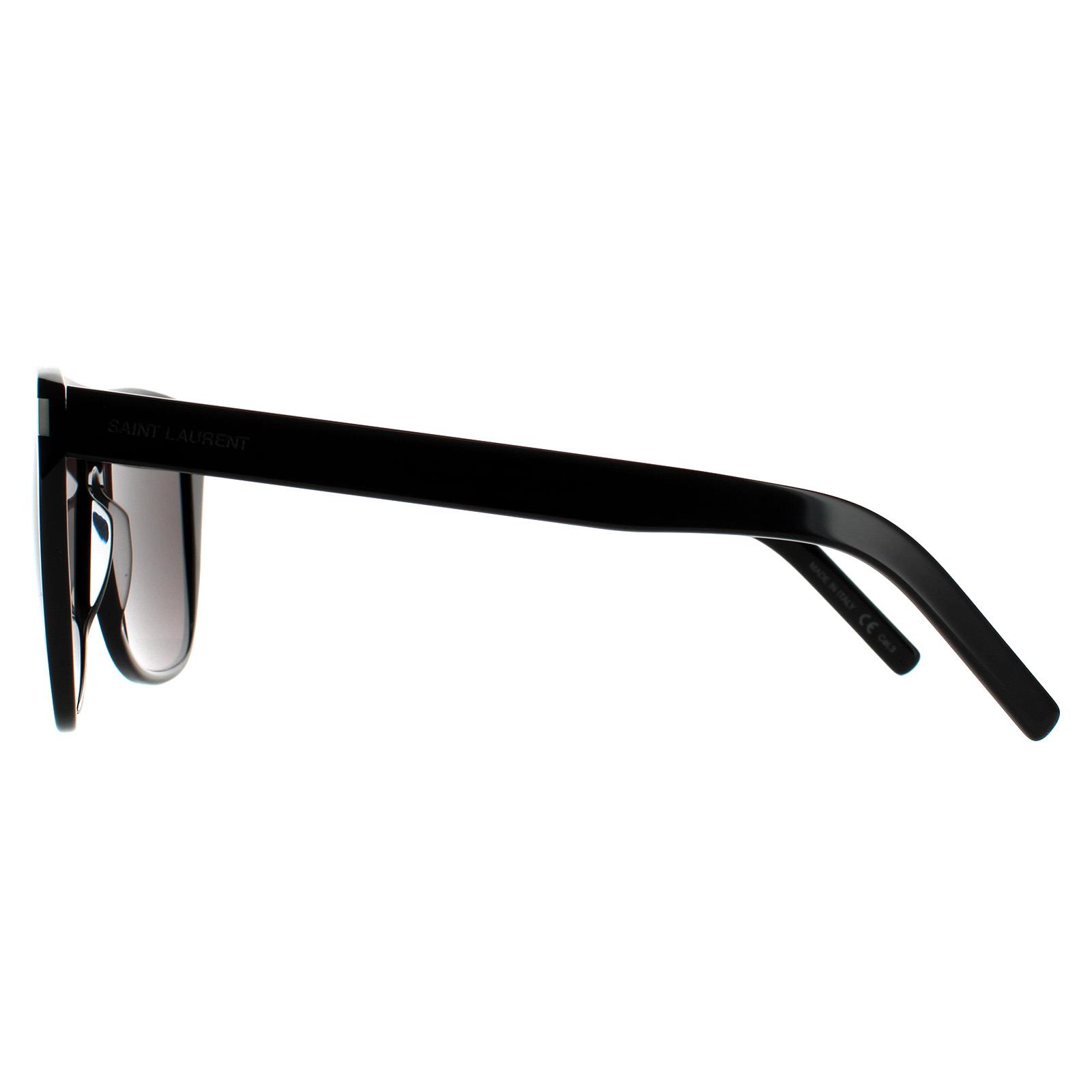 Black Saint Laurent Black Square Black Grey Smoke Sunglasses, Image 3 of 6