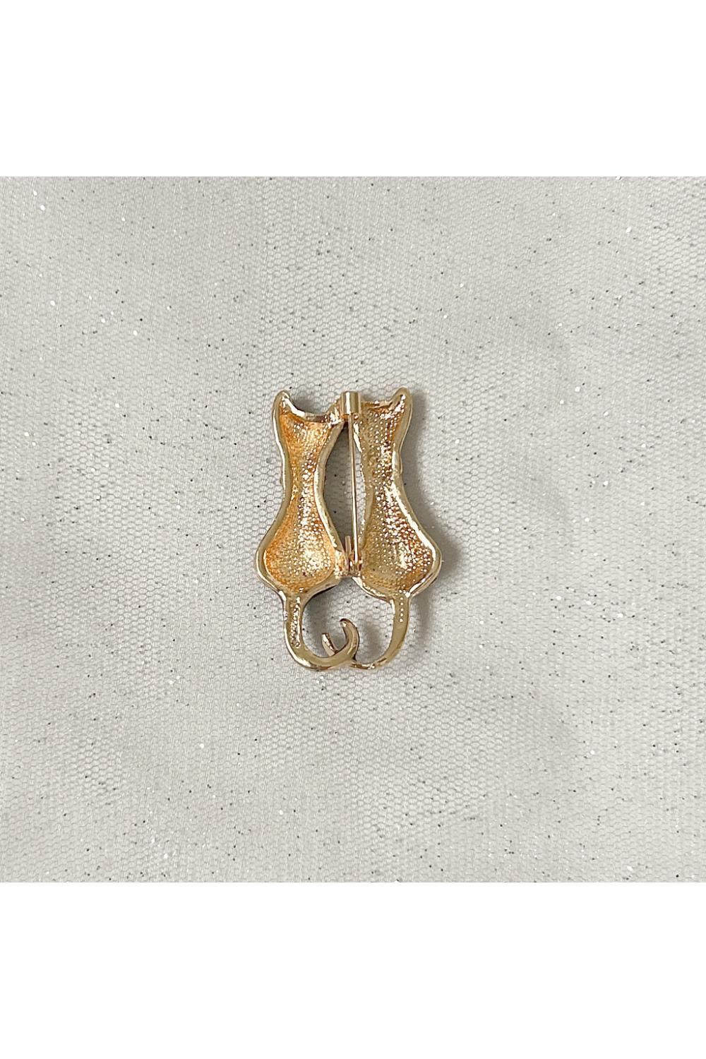 Gold Vintage Cat Brooch, Image 3 of 4