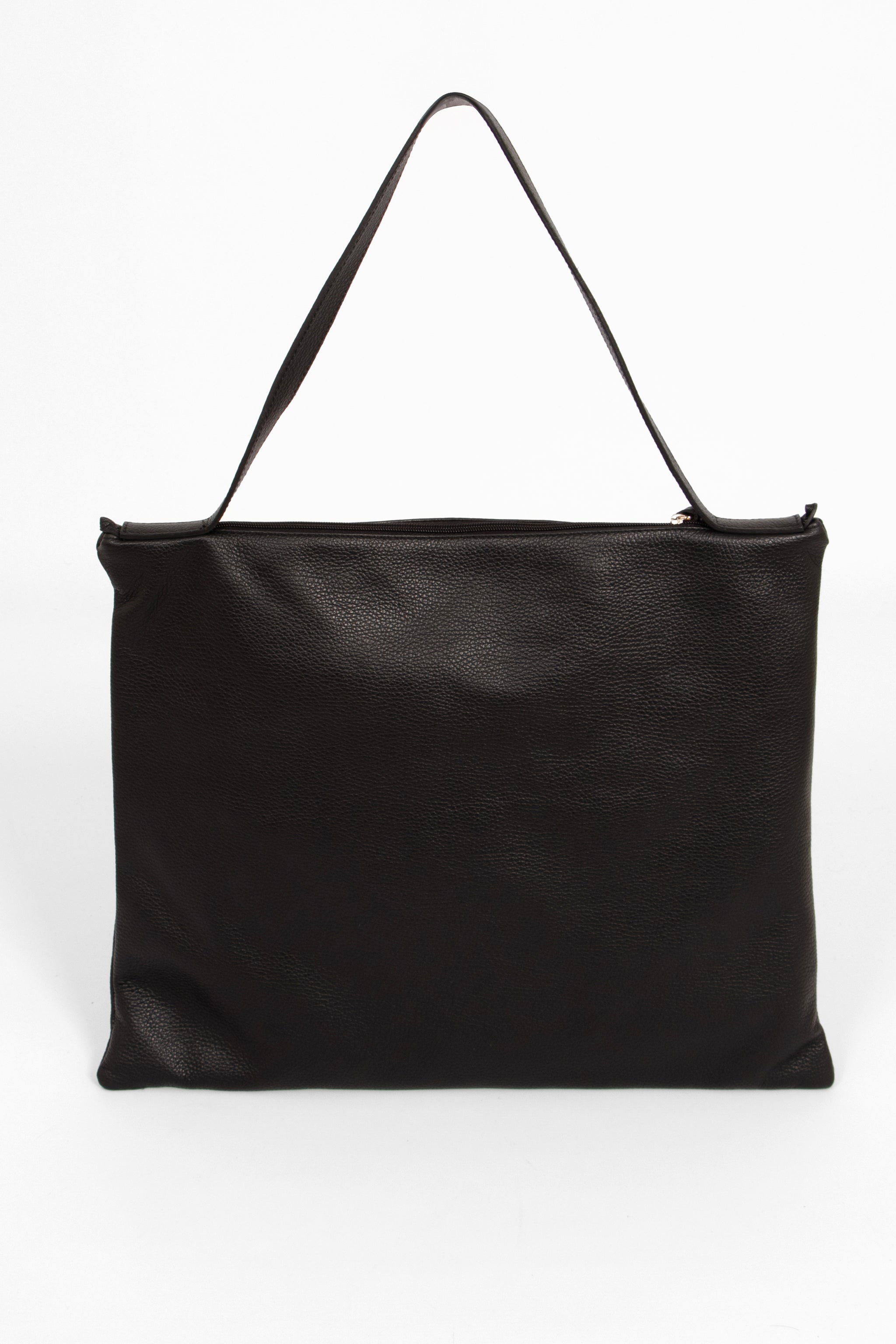 Black Italian Leather Tote Bag, Image 2 of 3