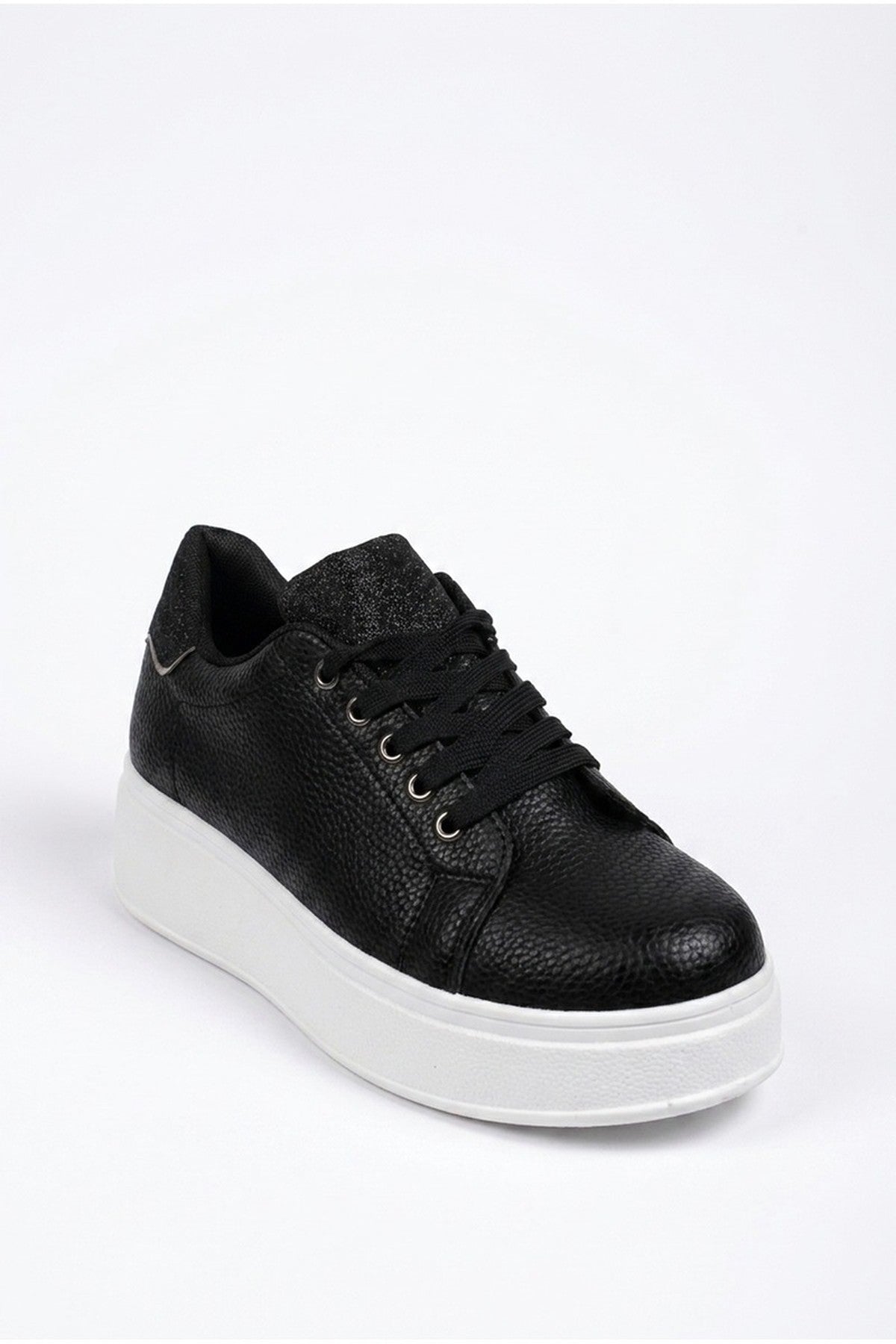 Black Sophie Womens Classic Platform Trainers, Image 4 of 5