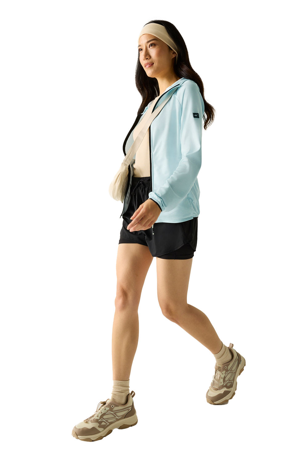 Aqua Ferna Stretch Hooded Fleece Jacket, Image 5 of 5
