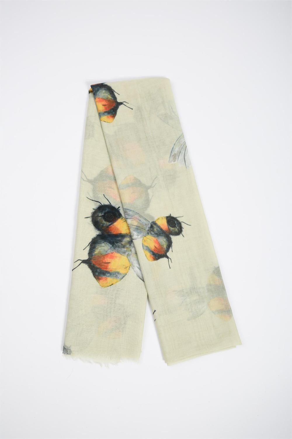 Multi Recycled Bottle Scarf - Bees, Image 1 of 2