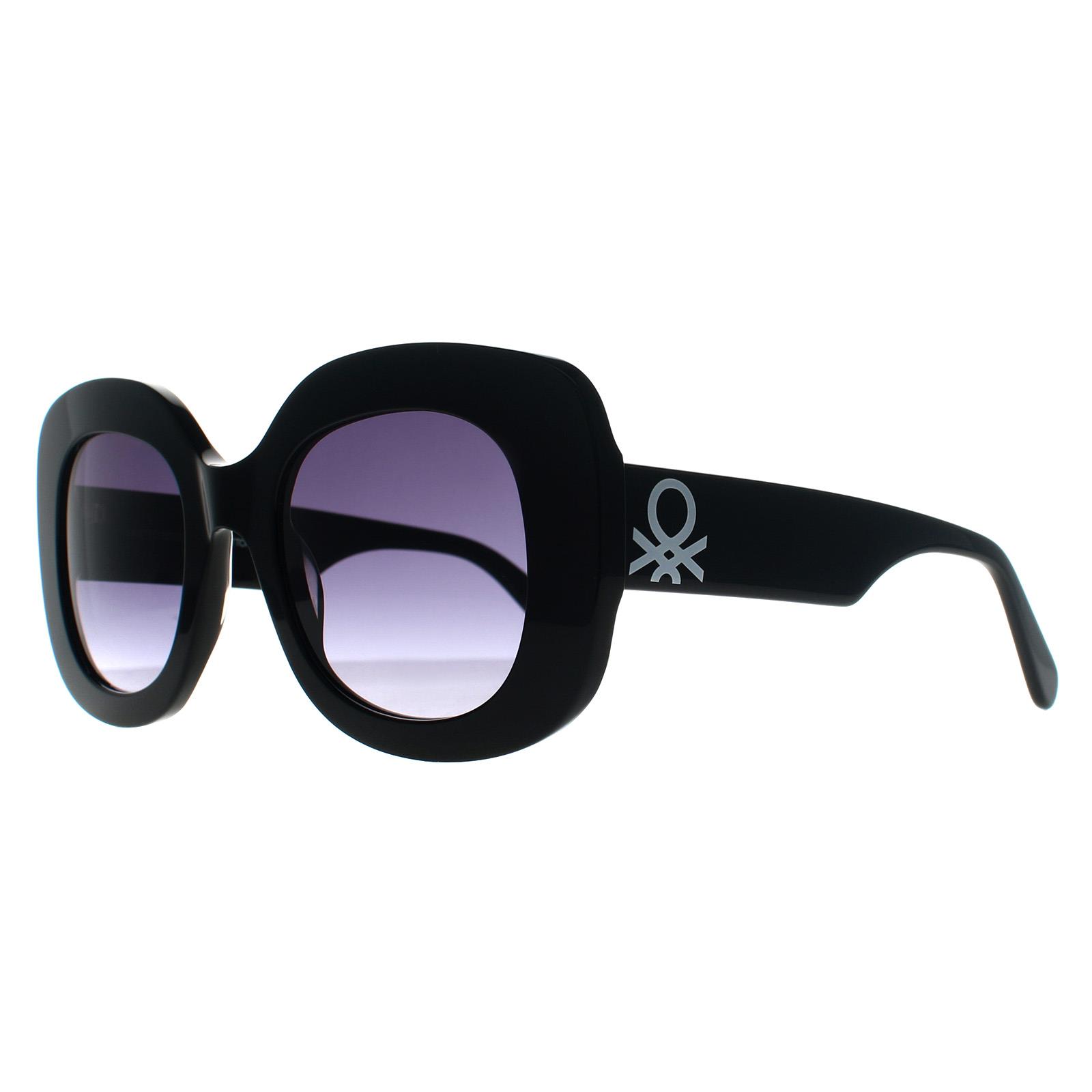 Black Benetton Black Oval Black Blue Gradient BE5067, Image 2 of 3