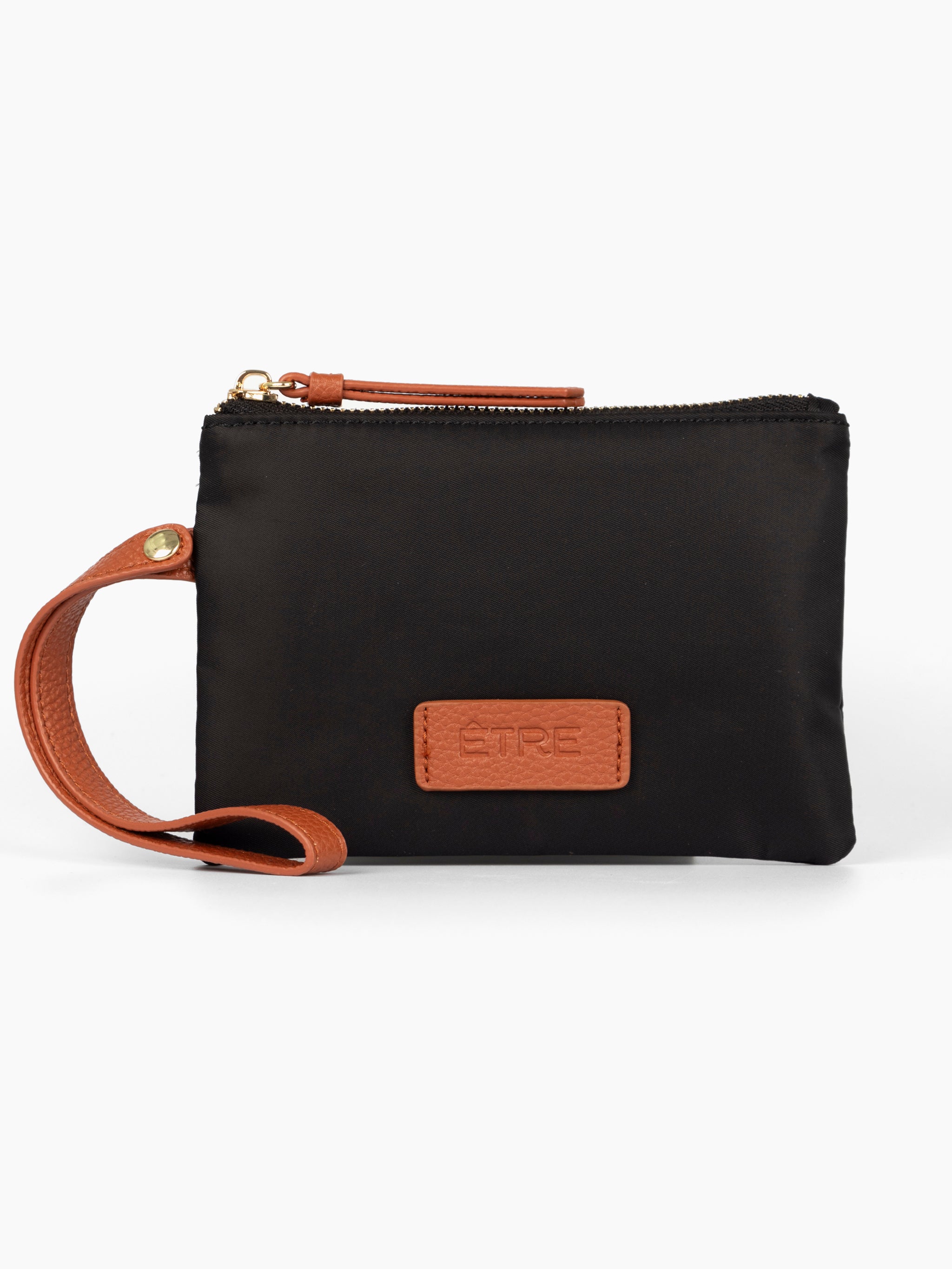 Black Wristlet Coin Purse Travel Wallet, Image 1 of 2