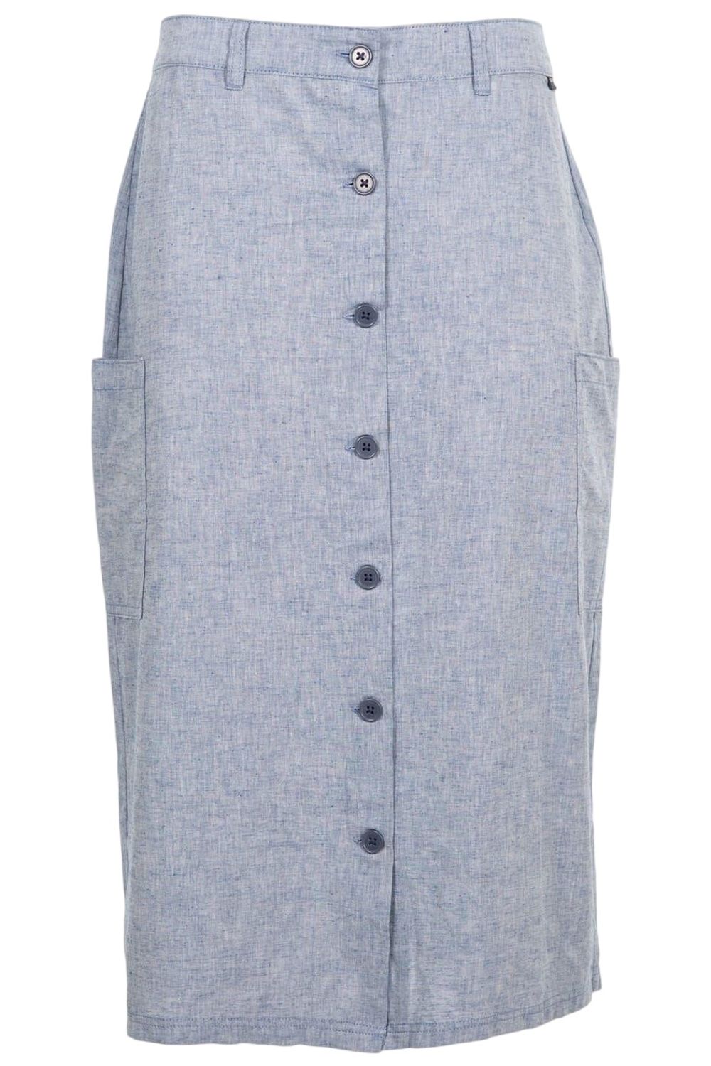 Navy Blue Alexie Aline Midi Skirt, Image 1 of 2