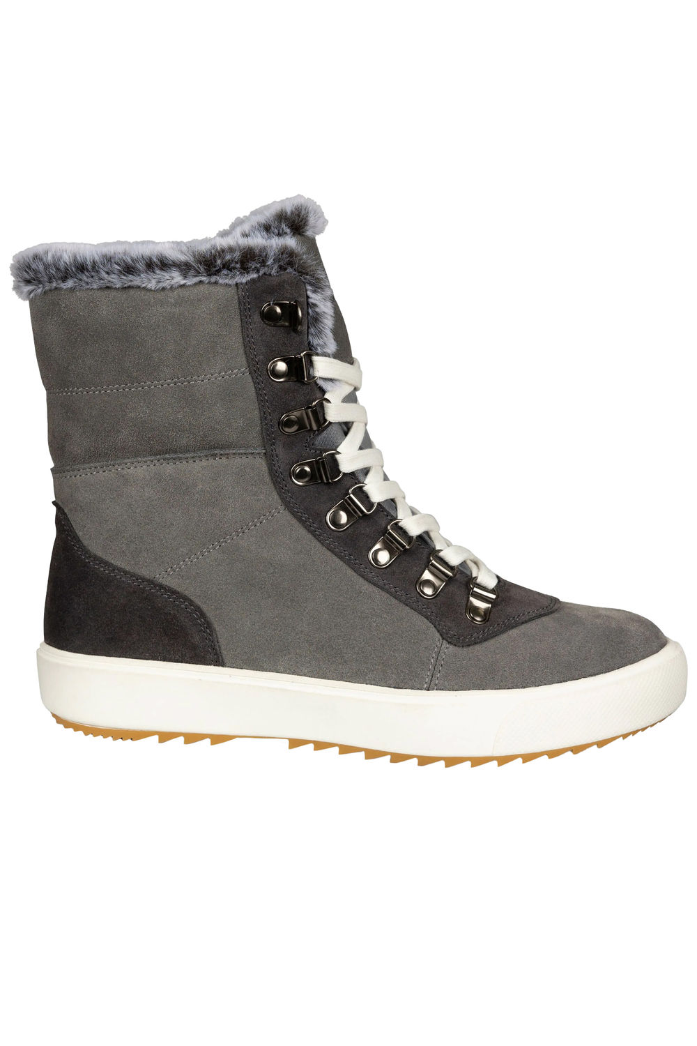 Grey Korinna Suede Lace Up Snow Boots, Image 3 of 4