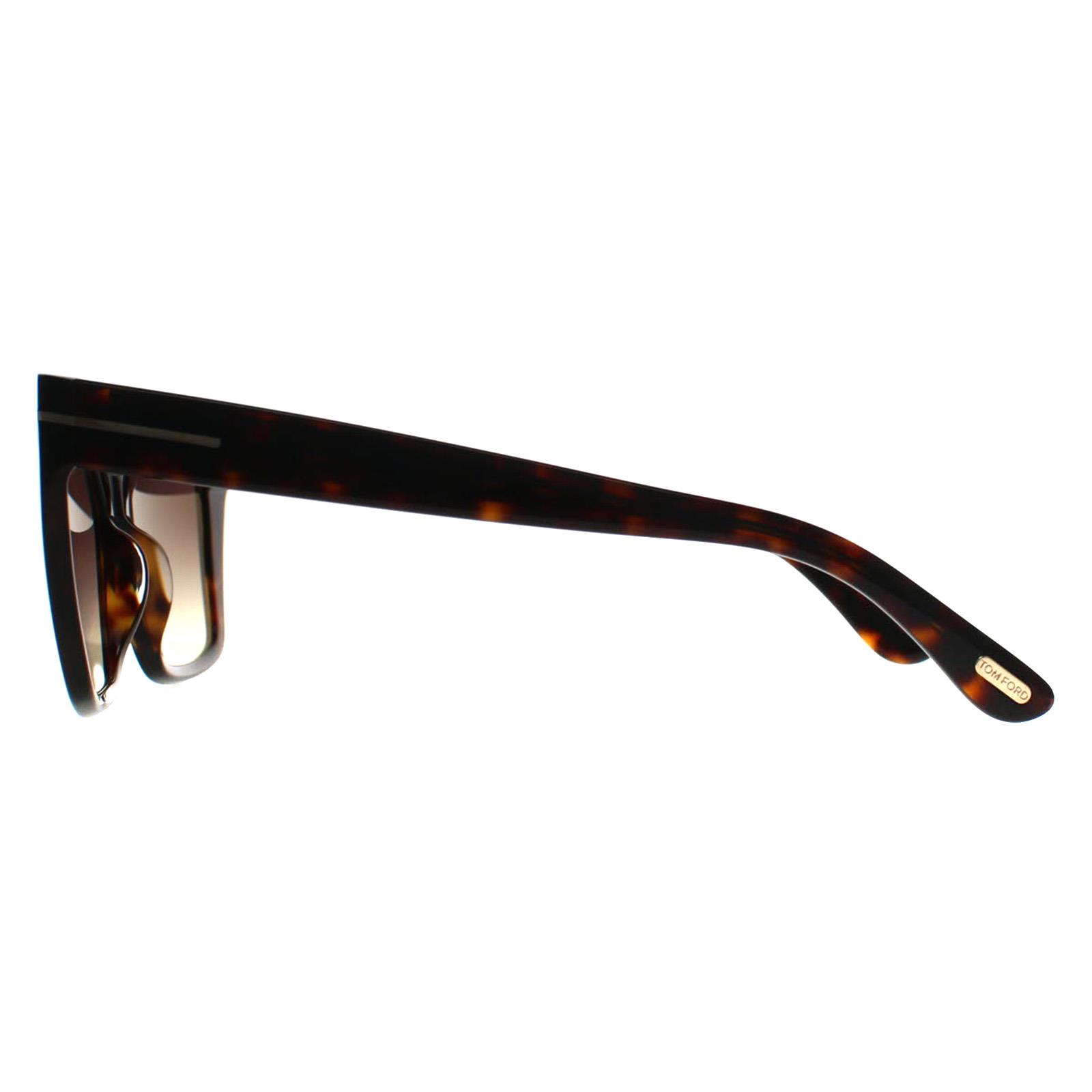 Cat Eye Shiny Dark Havana Brown Gradient Winona FT1030, Image 3 of 3