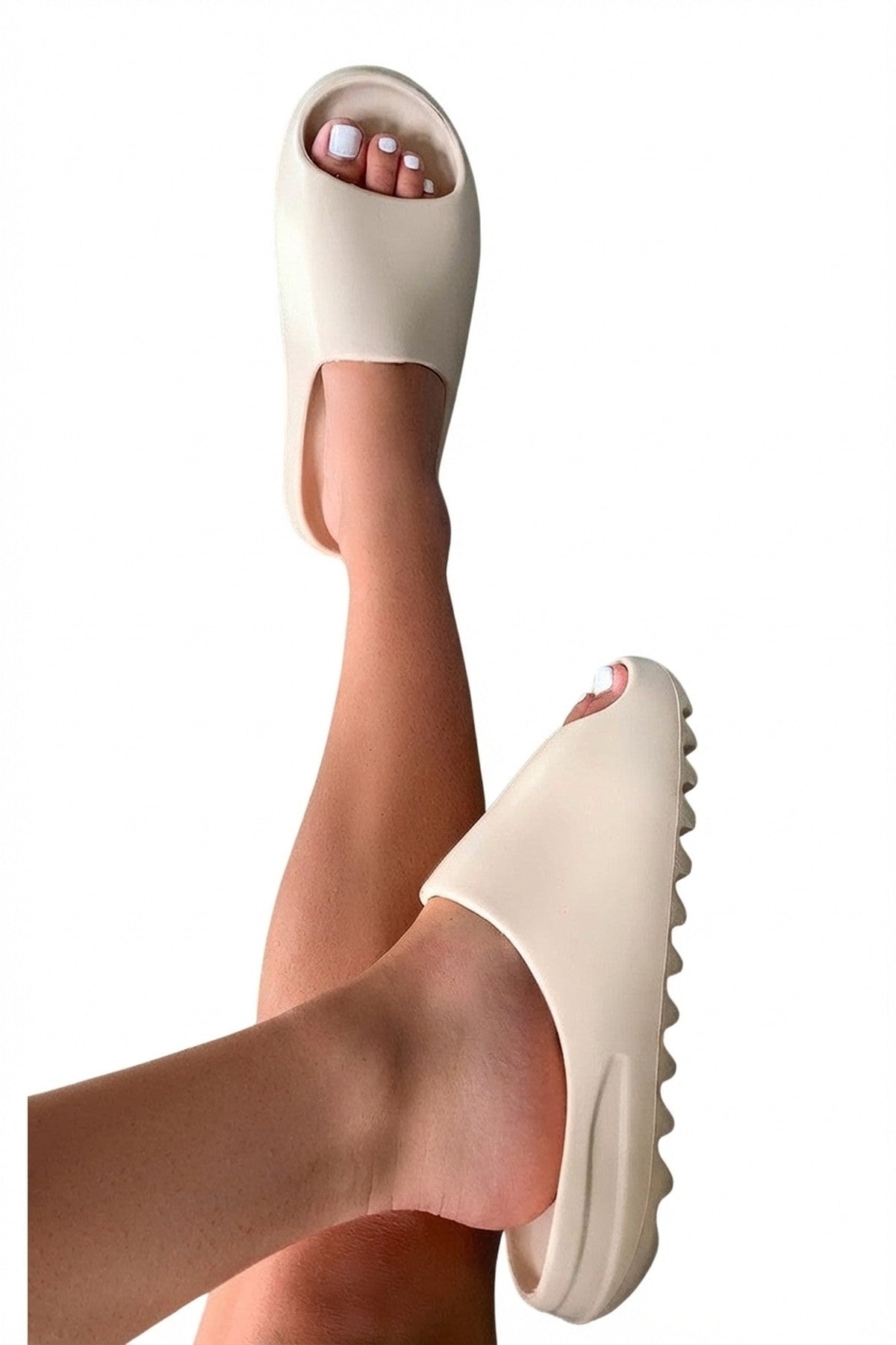 Beige iKrush Beige Lou Slip On Sandals, Image 3 of 8
