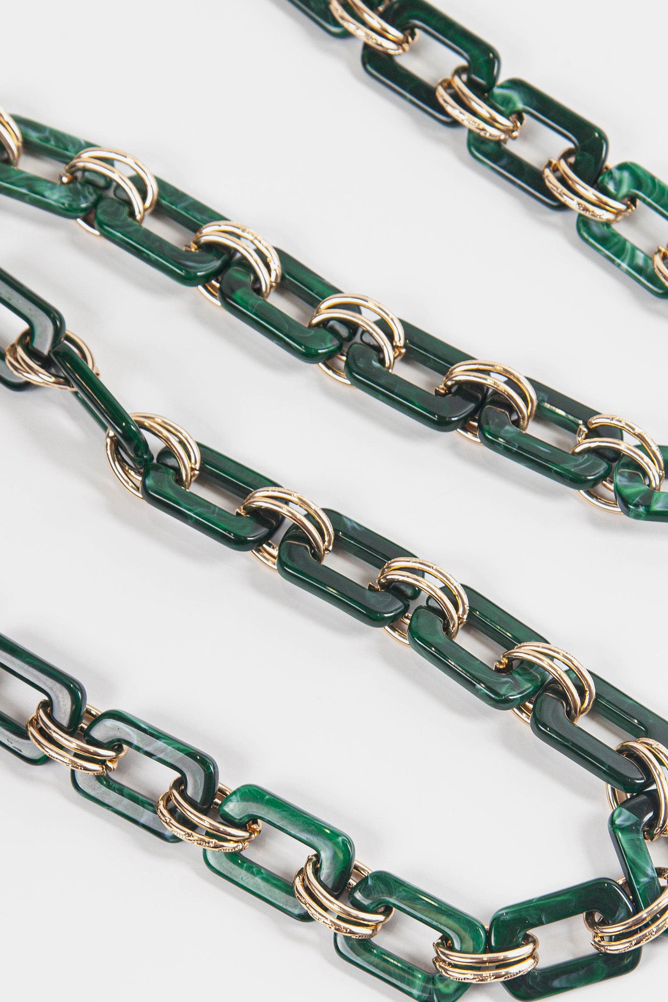 Green Sarta Green Square Link Acrylic Bag Strap, Image 1 of 3