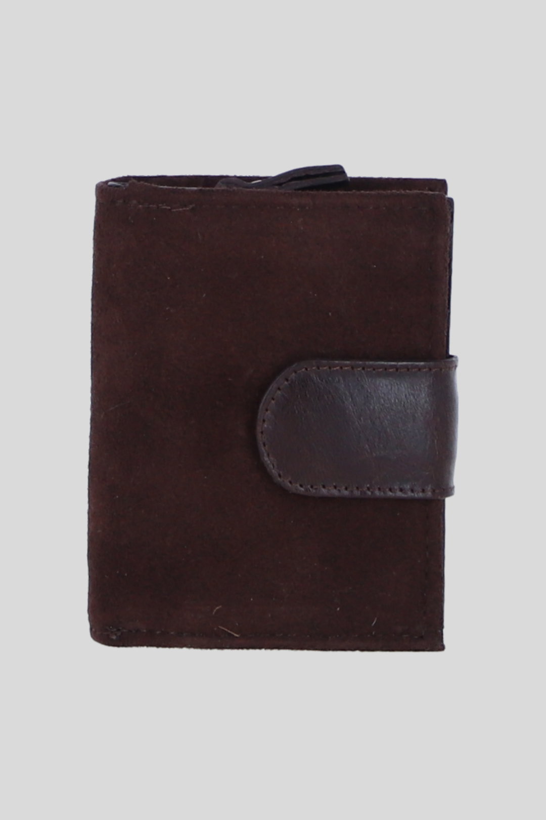 Brown Suede & Leather RFID Protected Trifold Purse, Image 1 of 4