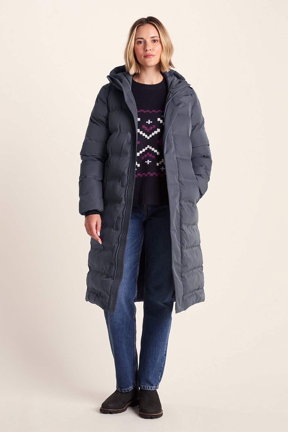 Blue Glaston Shower Resistant Insulated Parka, Image 4 of 6