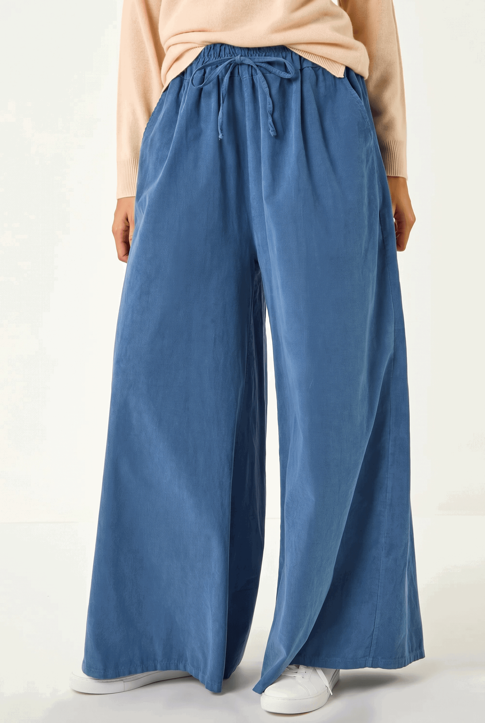 Denim Baby Corduroy Wide Leg Trousers, Image 4 of 7
