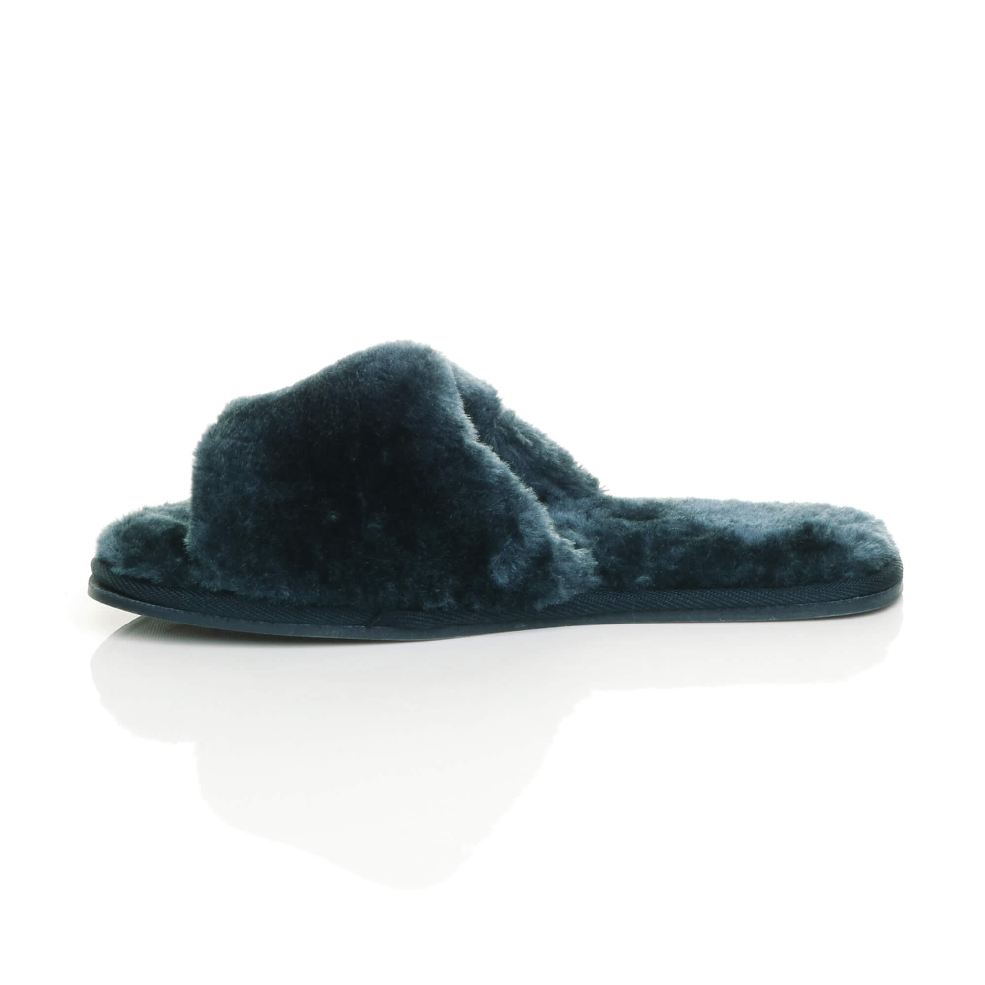 Navy Blue AJVANI Navy Blue Peep Toe Sandals Slippers, Image 3 of 6