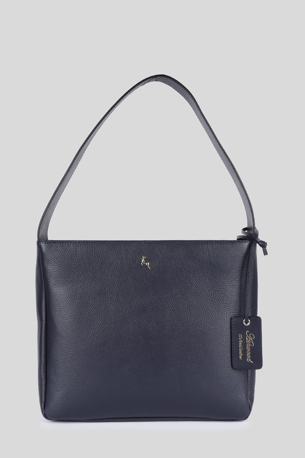Navy Ashwood Leather Navy 'Capolavoro Veneziano' Real Leather Hobo Shoulder Bag, Image 1 of 4