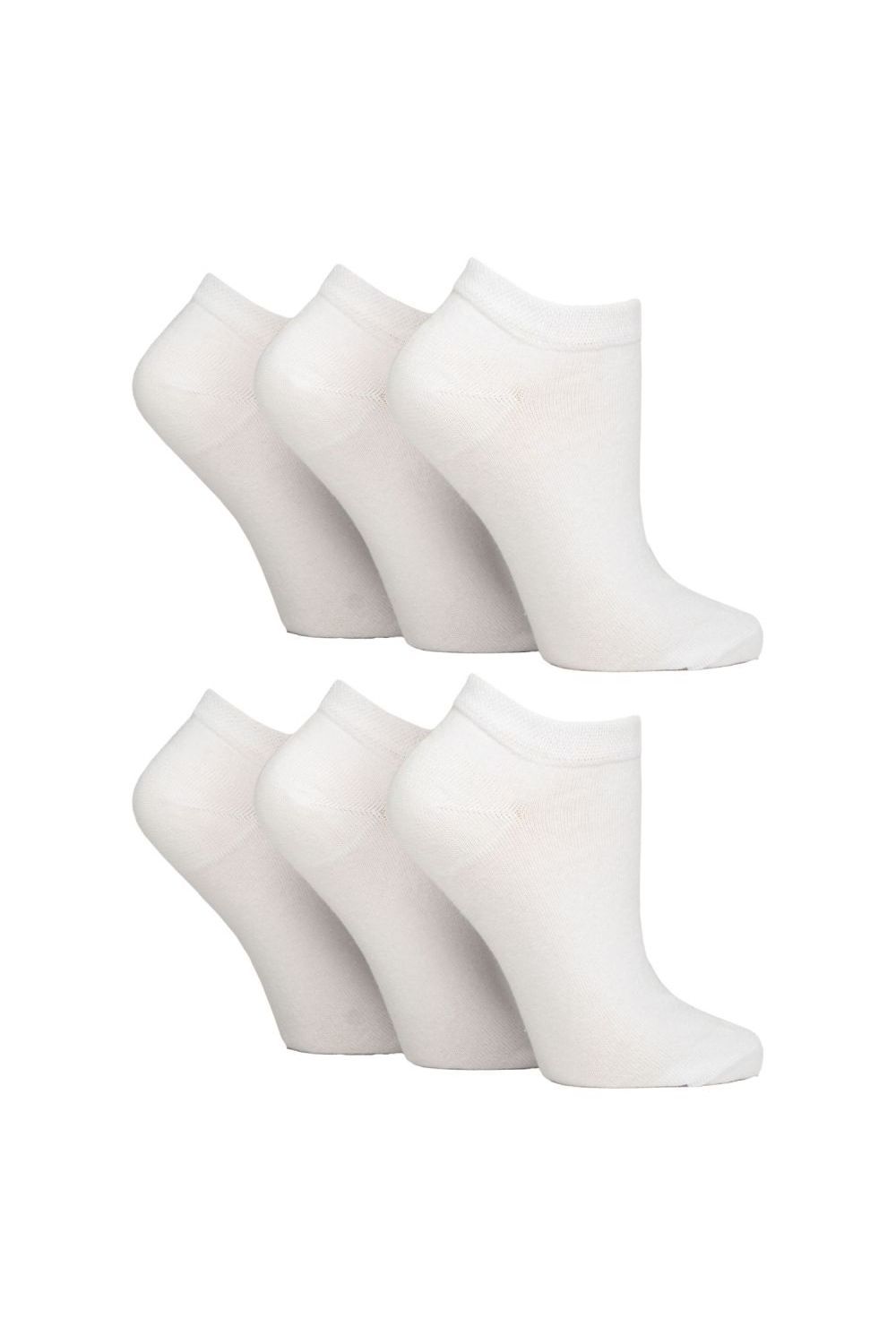 White 6 Pack Trainer Cotton Rich Socks, Image 1 of 5