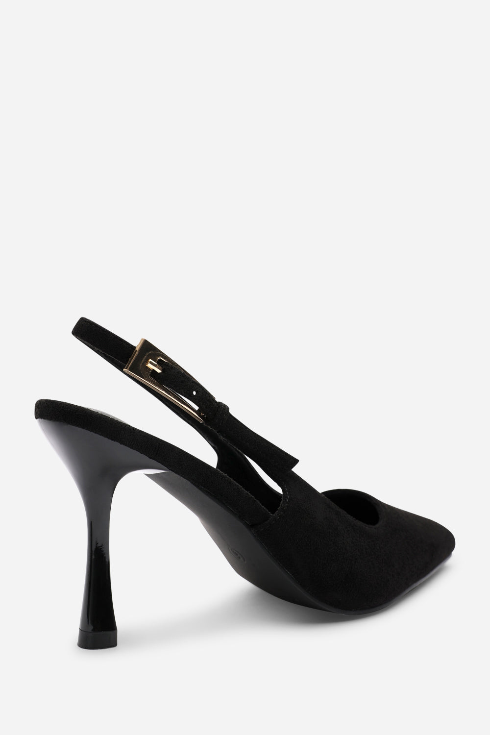 Black 'Tiana' Pointed Toe Sling Back Mid Heel, Image 5 of 6