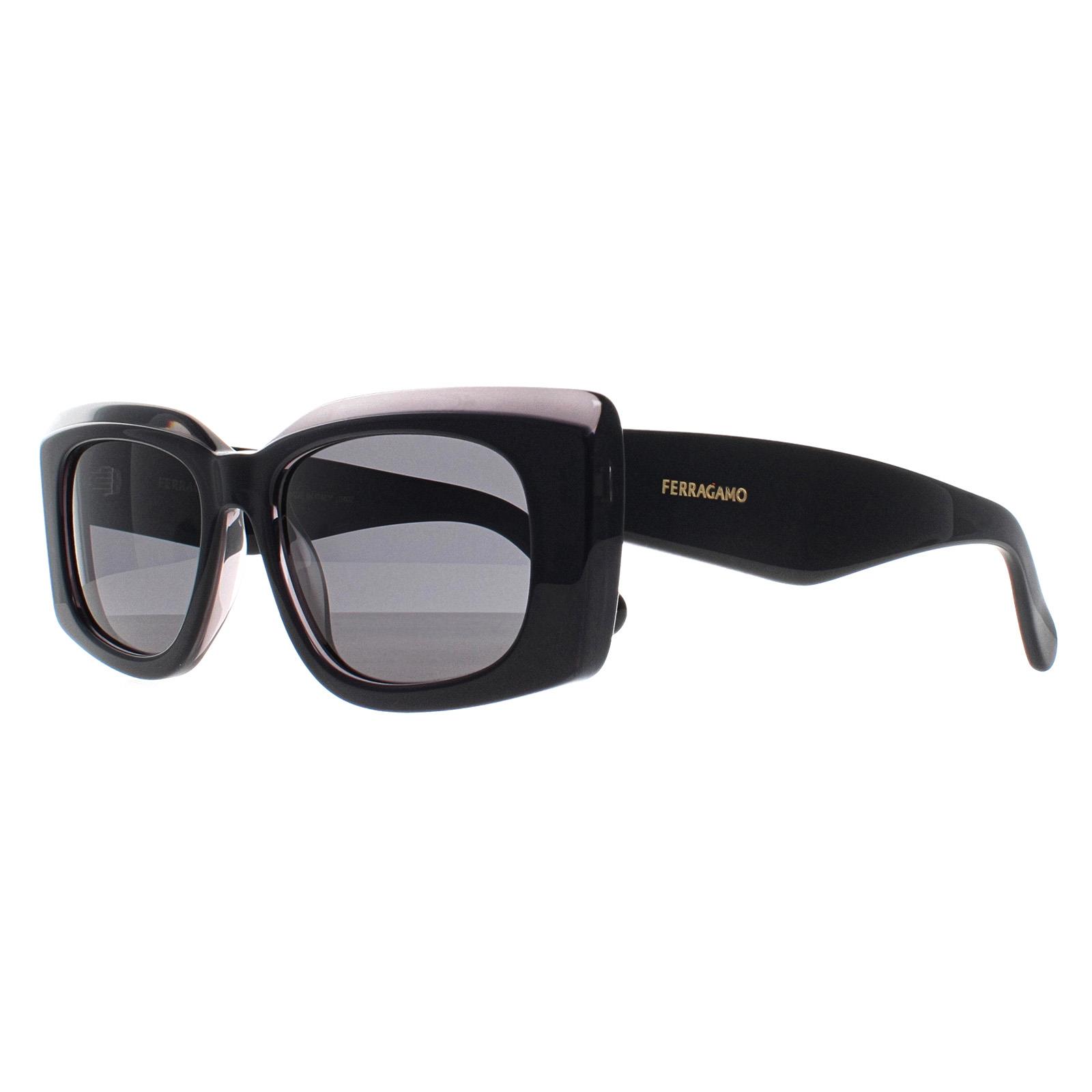 Grey Salvatore Ferragamo Grey Rectangle Dark Gray Gray SF1079SN, Image 2 of 4