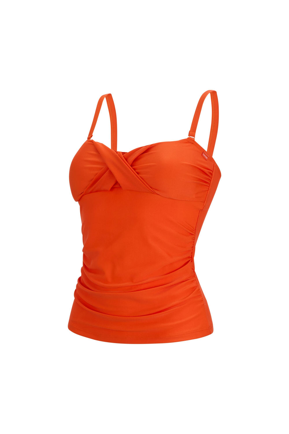 Orange Aceana III Plain Tankini Top, Image 4 of 6