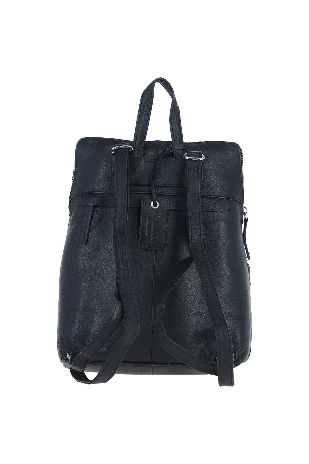 Black Ashwood Leather Black 'Westminster' Real Leather Backpack, Image 3 of 4