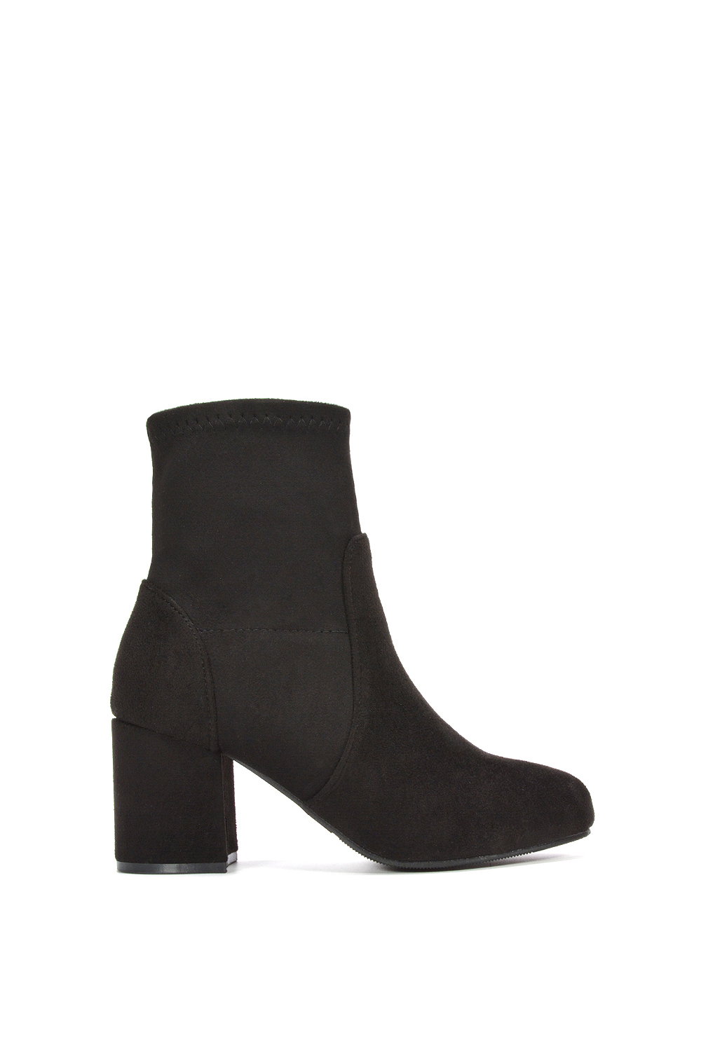 Black 'Rogue' Mid Block Heeled Ankle Booties