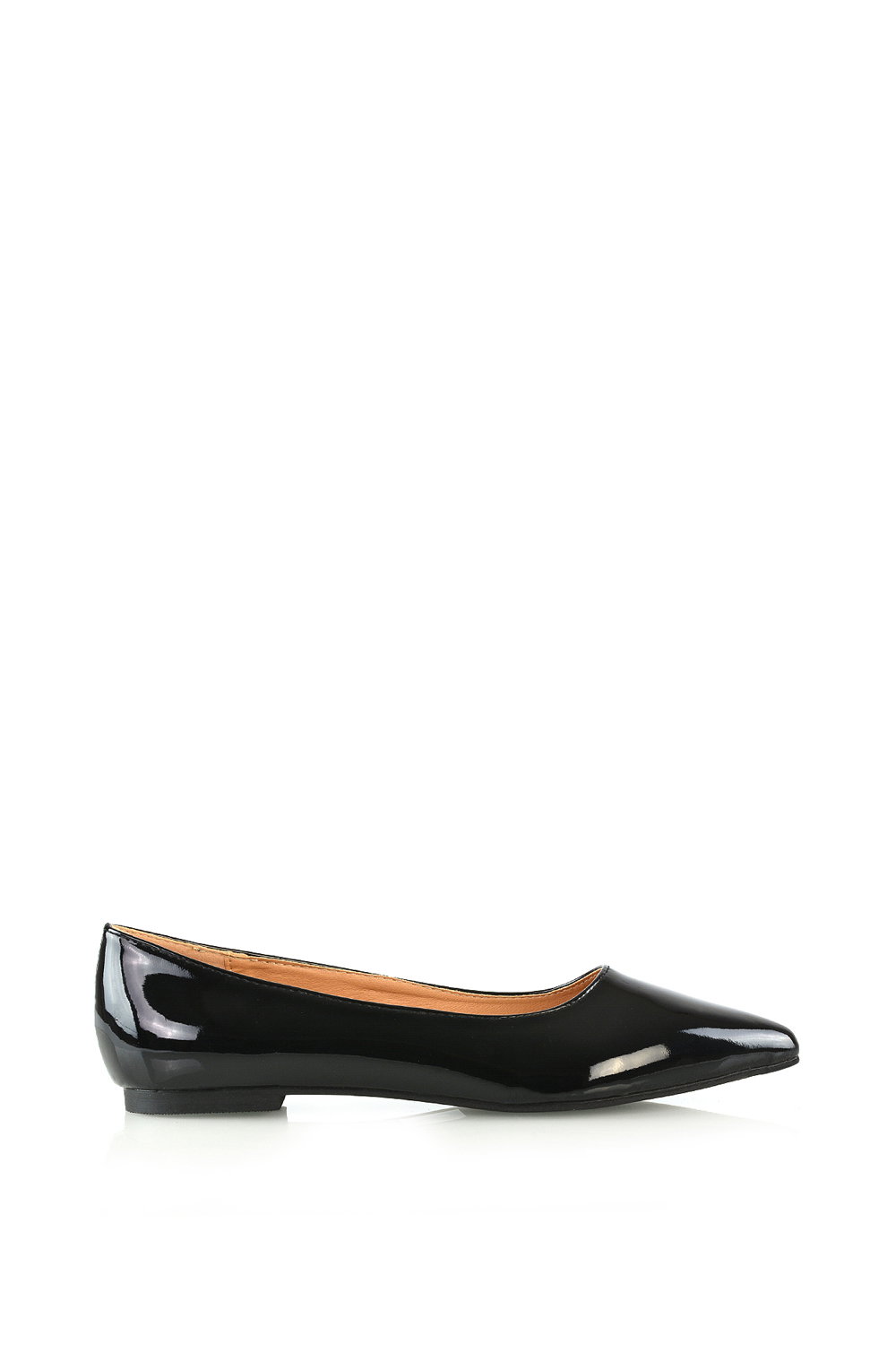Black 'Cordelia' Slip On Pointed Toe Flat Ballerina Pump Shoes