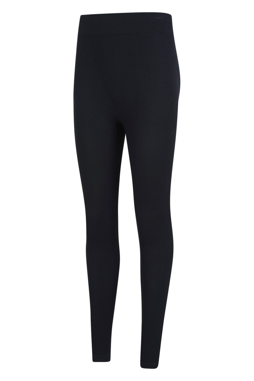 Black Carmel Ribbed Seamless Thermal Bottoms, Image 3 of 4